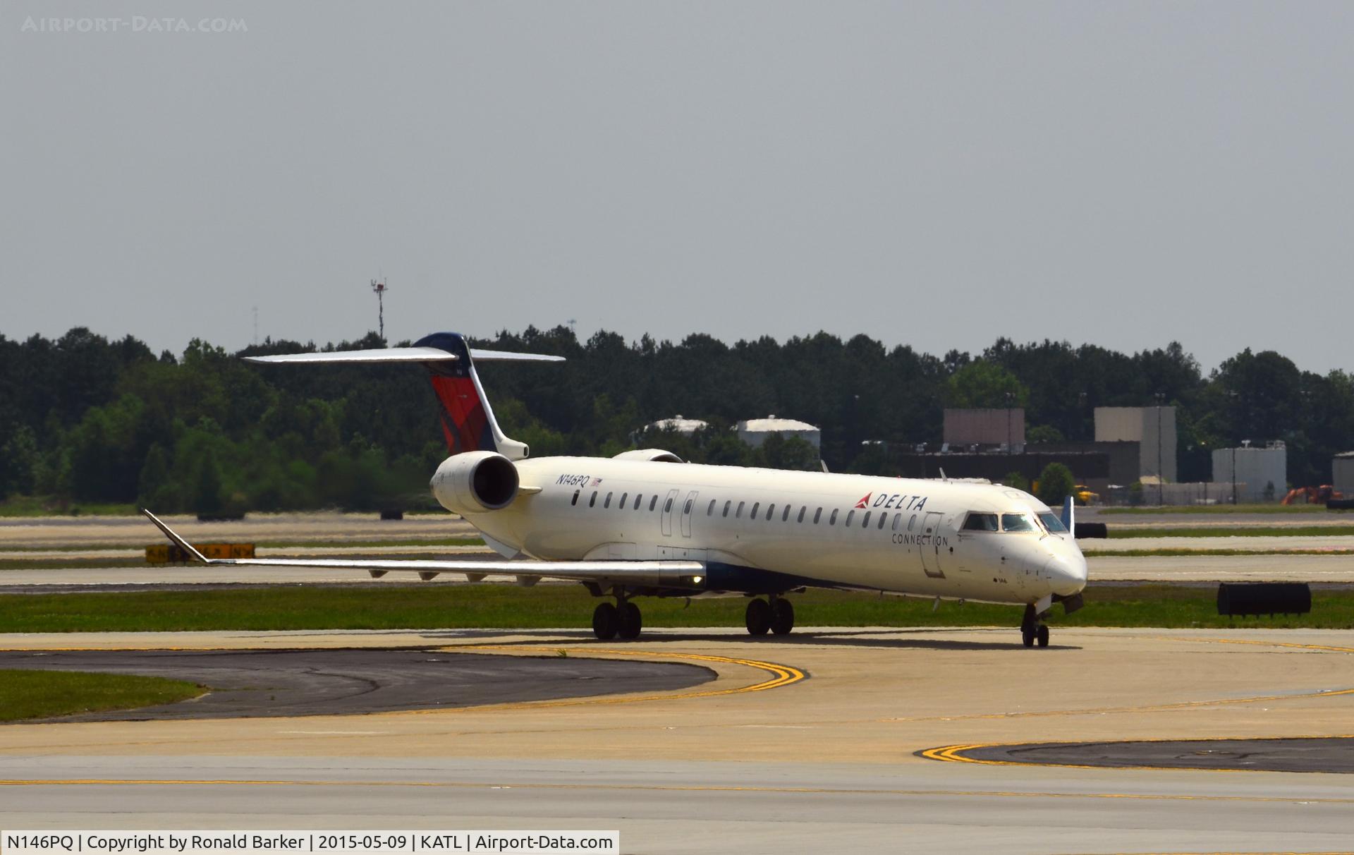 N146PQ, 2007 Bombardier CRJ-900ER (CL-600-2D24) C/N 15146, Taxi Atlanta