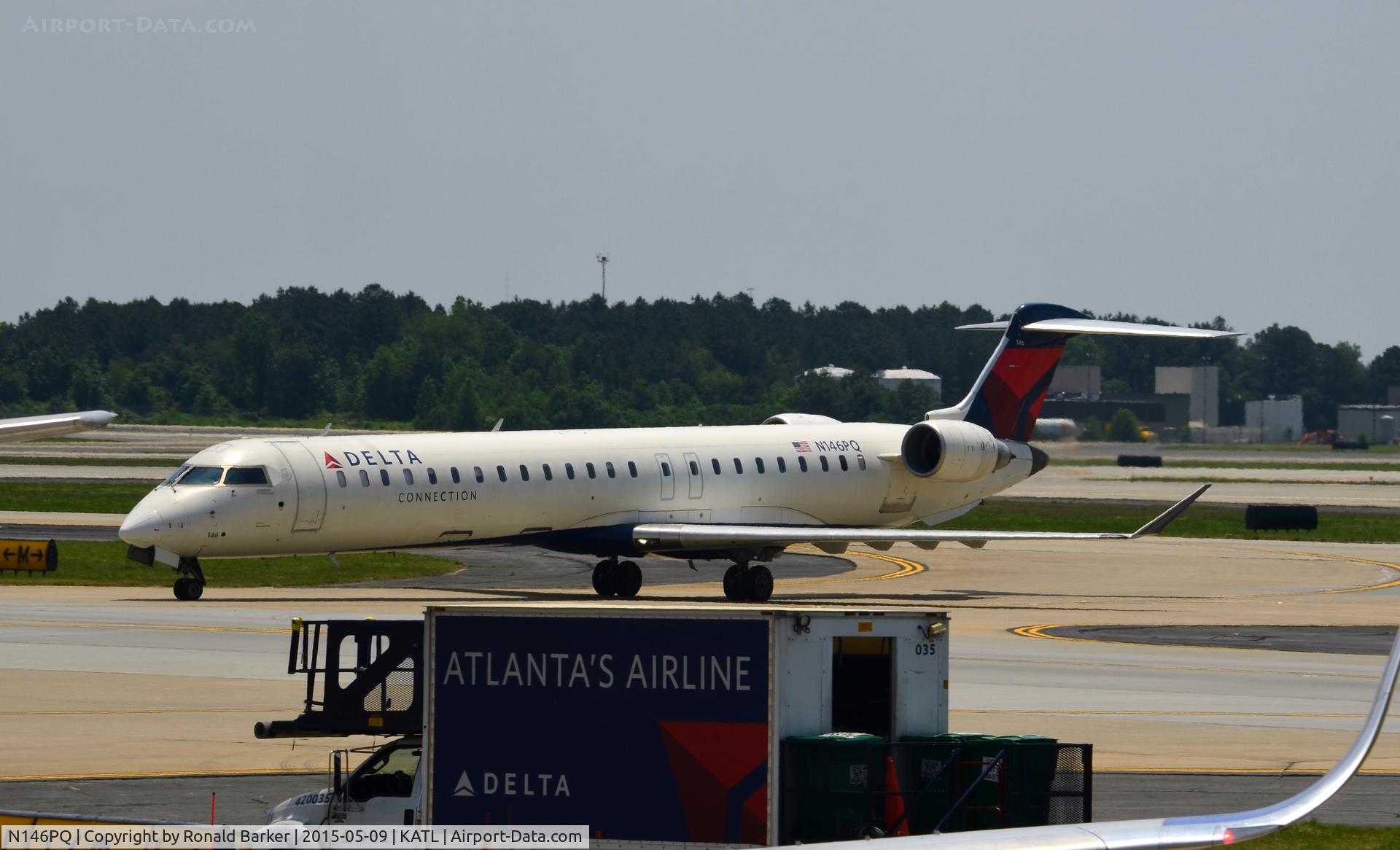 N146PQ, 2007 Bombardier CRJ-900ER (CL-600-2D24) C/N 15146, Taxi Atlanta
