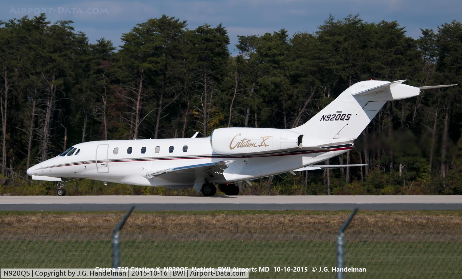 N920QS, 2000 Cessna 750 Citation X Citation X C/N 750-0120, Launching on 33L.