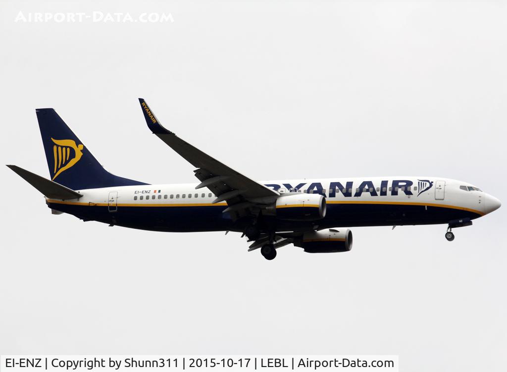 EI-ENZ, 2011 Boeing 737-8AS C/N 40308, Landing rwy 07L