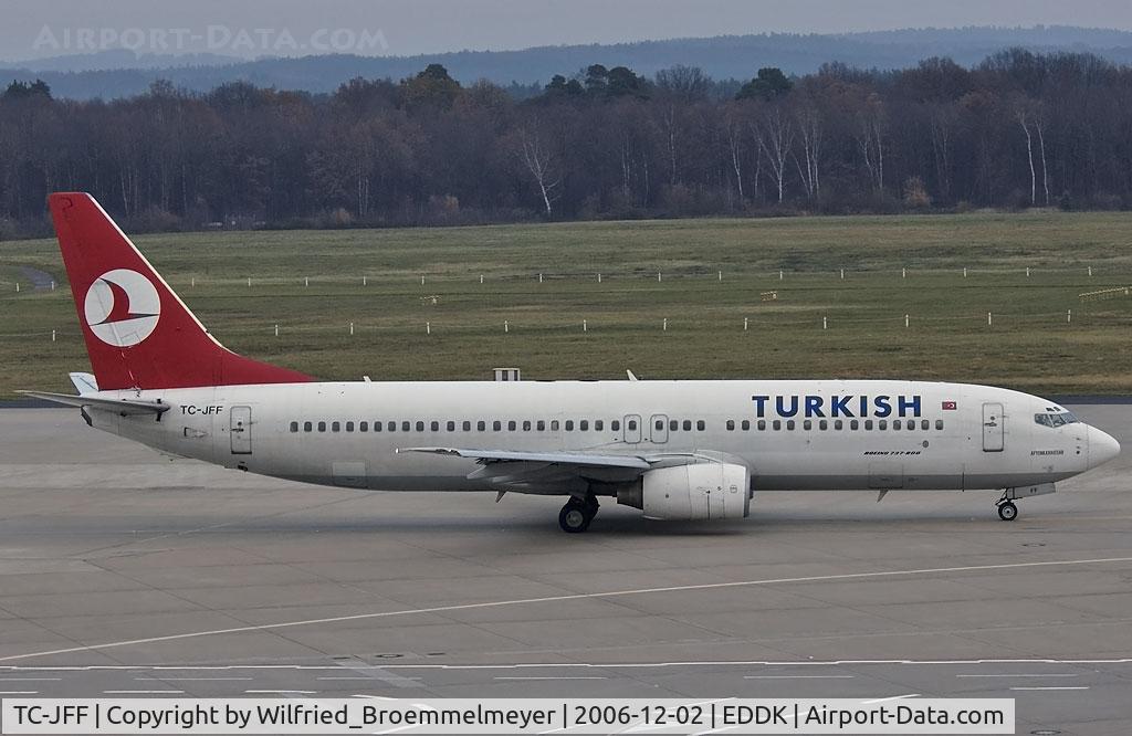 TC-JFF, 1998 Boeing 737-8F2 C/N 29768, Turkish Airlines taxiing to Runway 14L