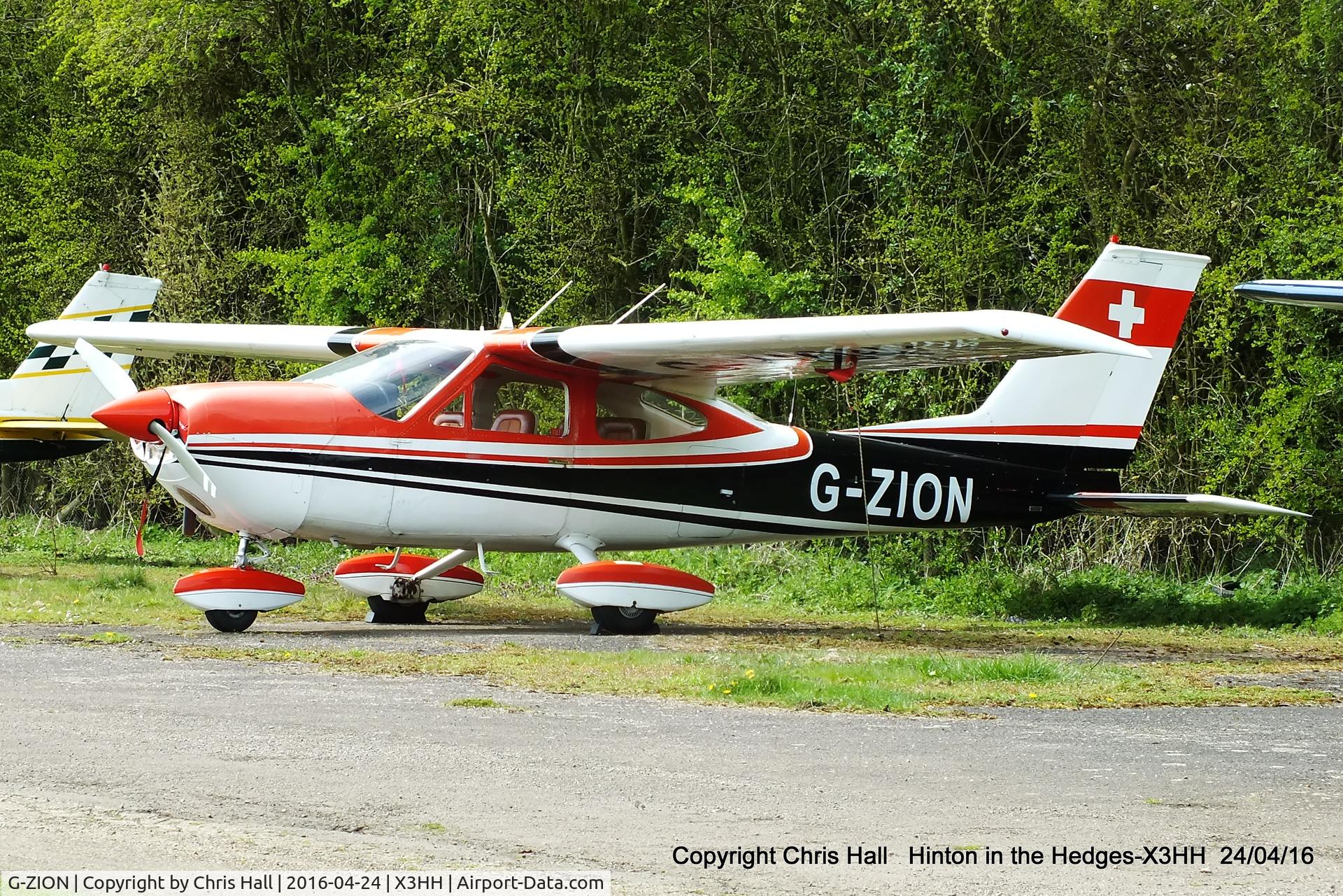 G-ZION, 1972 Cessna 177B Cardinal C/N 17701690, at Hinton in the Hedges