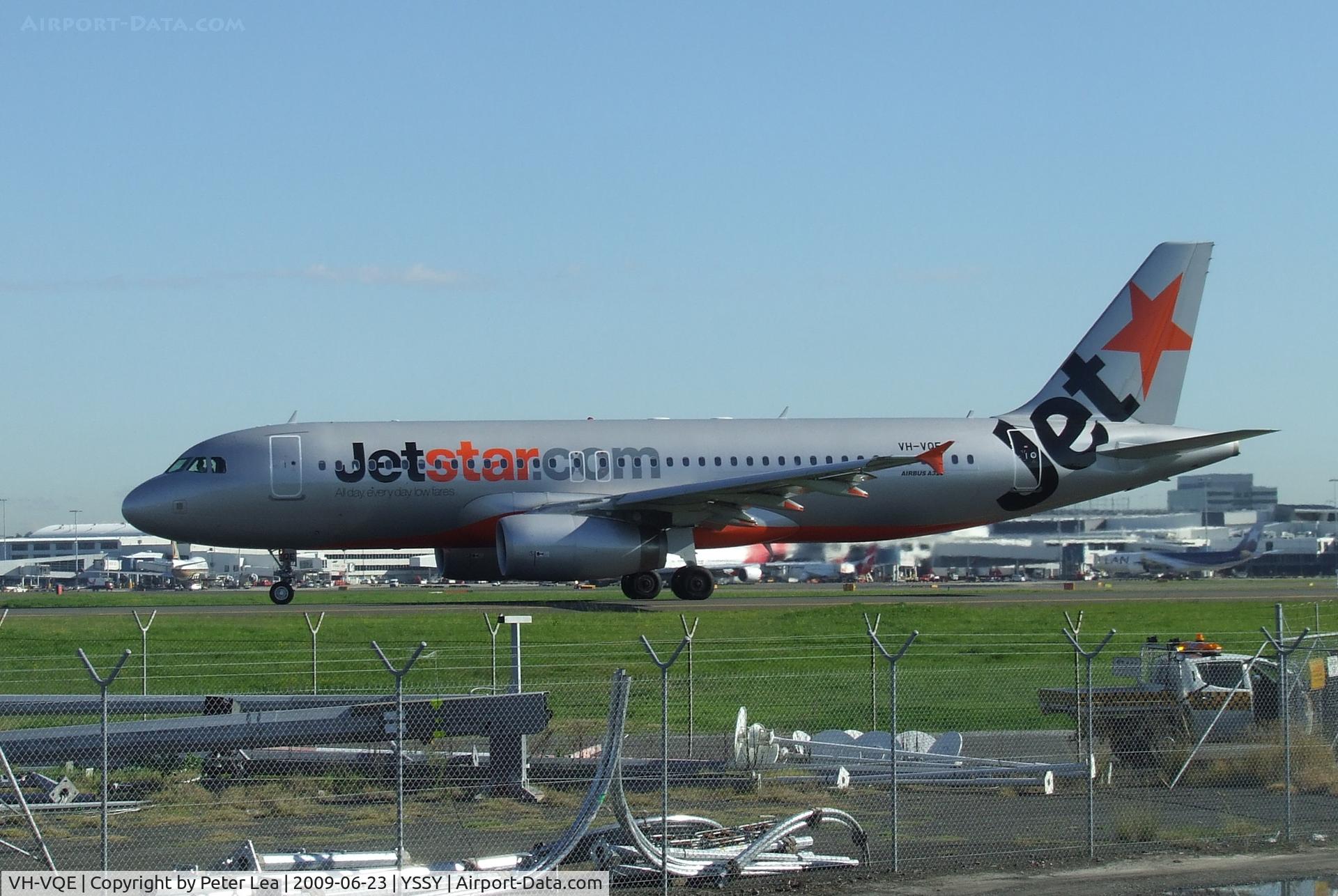 VH-VQE, 2008 Airbus A320-232 C/N 3495, Sydney Airport