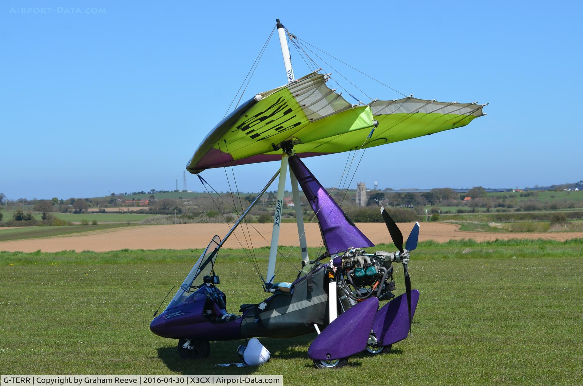 G-TERR, 2002 Cyclone Airsports Pegasus Quik C/N 7925, Parked at Northrepps.