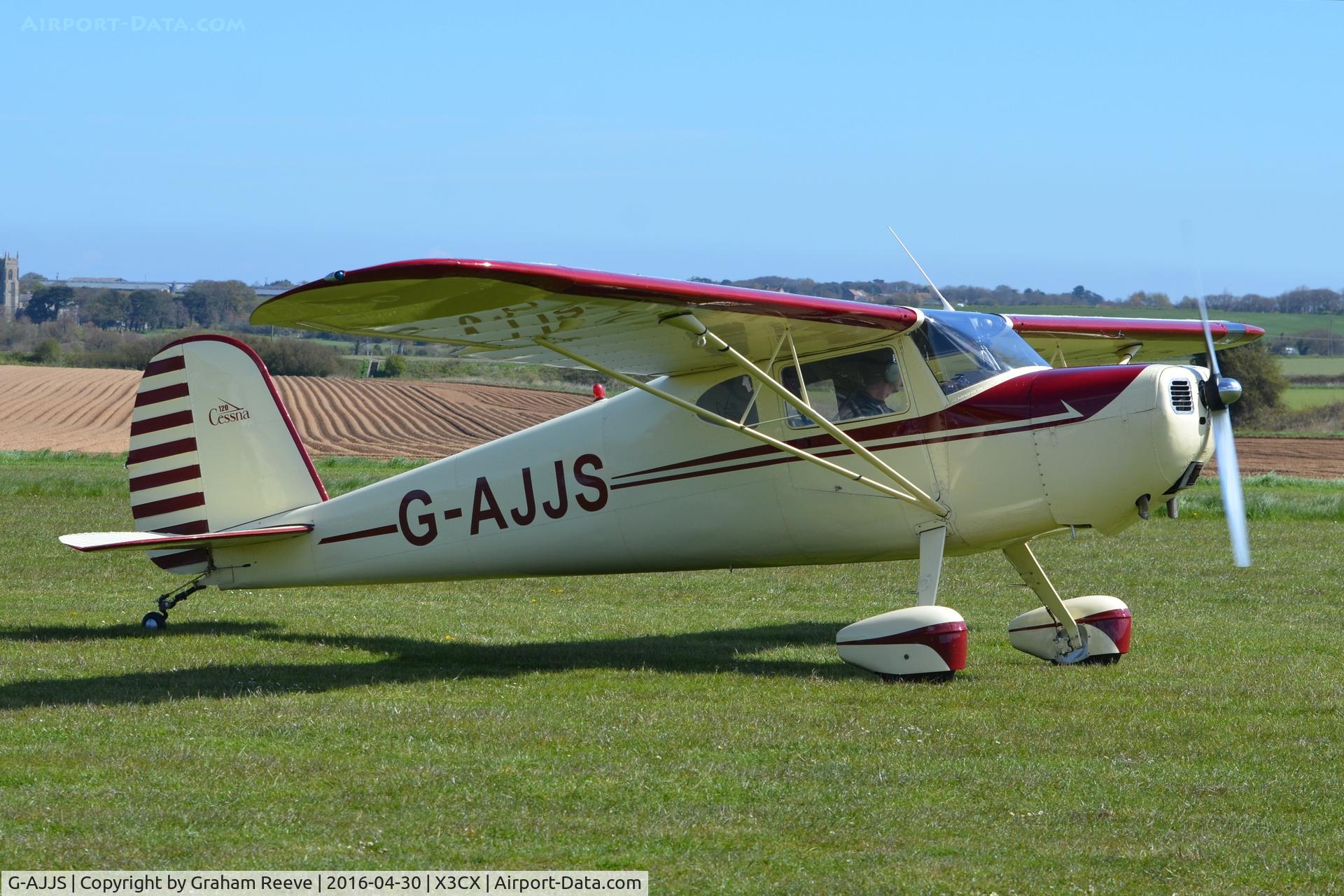 G-AJJS, 1947 Cessna 120 C/N 13047, Just landed at Northrepps.