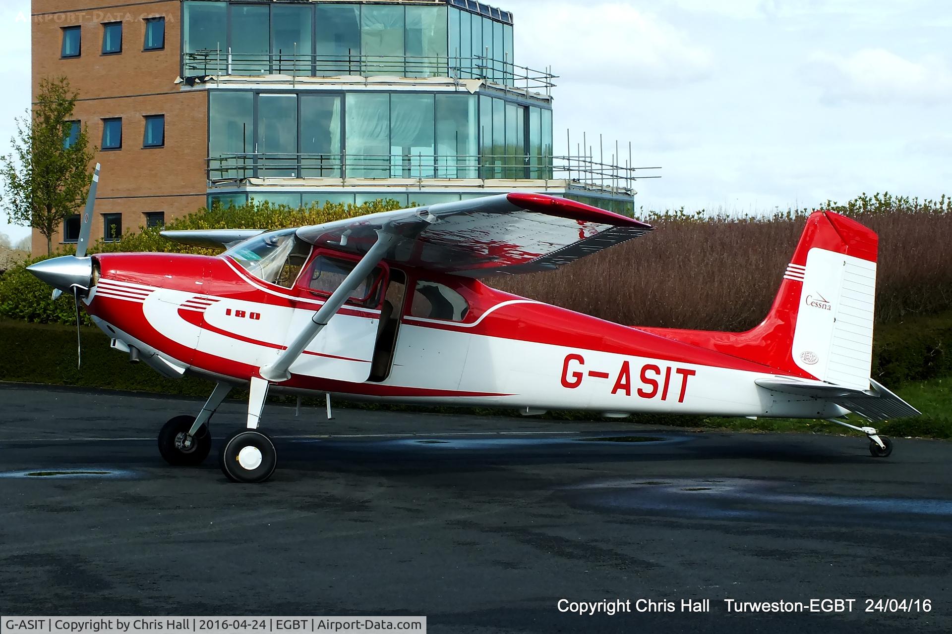 G-ASIT, 1956 Cessna 180 C/N 32567, at Turweston