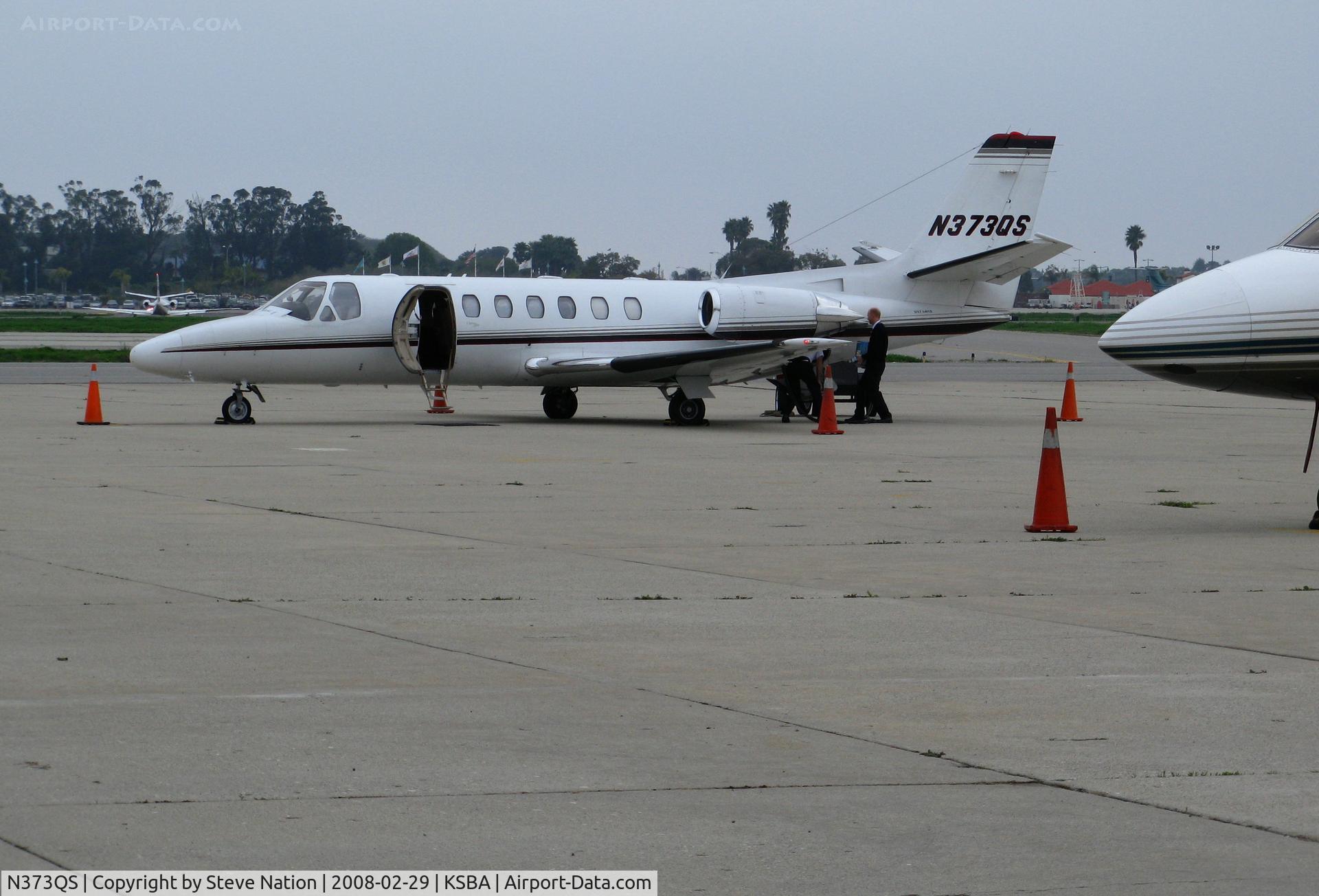 N373QS, 1996 Cessna 560 Citation Ultra C/N 560-0373, NetJets 1996 Cessna 560 @ Santa Barbara Municipal Airport, CA