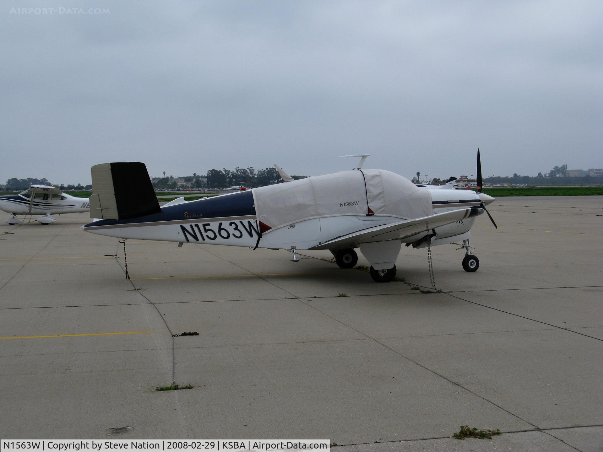 N1563W, 1972 Beech V35B Bonanza C/N D-9370, Locally-based 1972 Beech V35B Bonanza with cover @ Santa Barbara Municipal Airport, CA