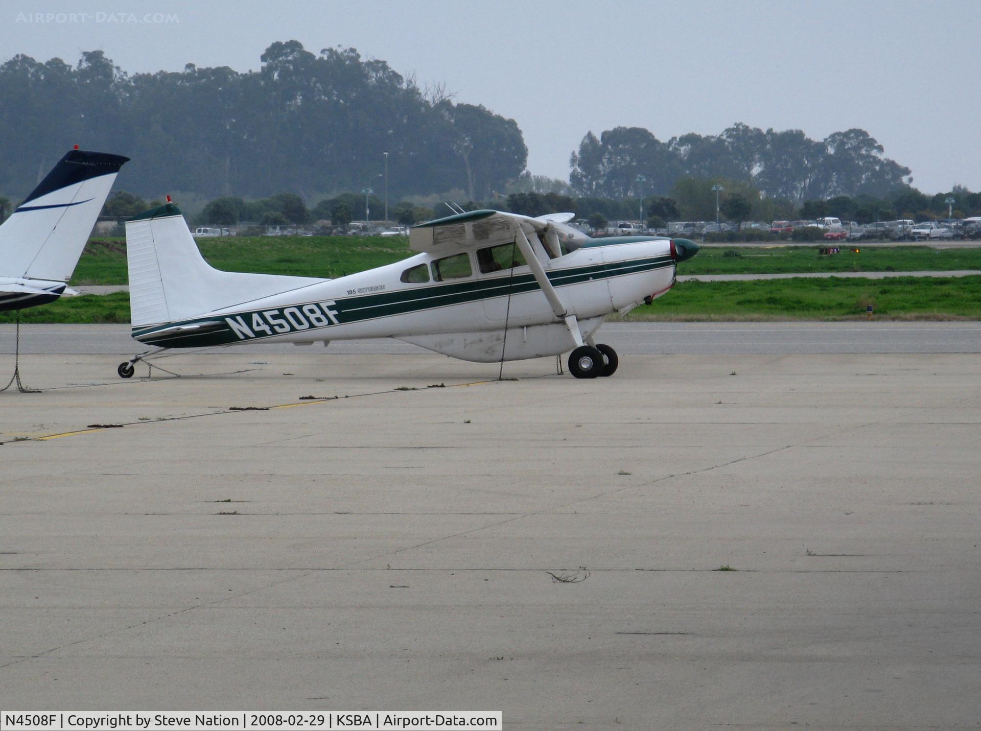 N4508F, 1966 Cessna 185E Skywagon C/N 185-0990, Locally-based 1966 Cessna 185F with belly pack @ Santa Barbara Municipal Airport, CA