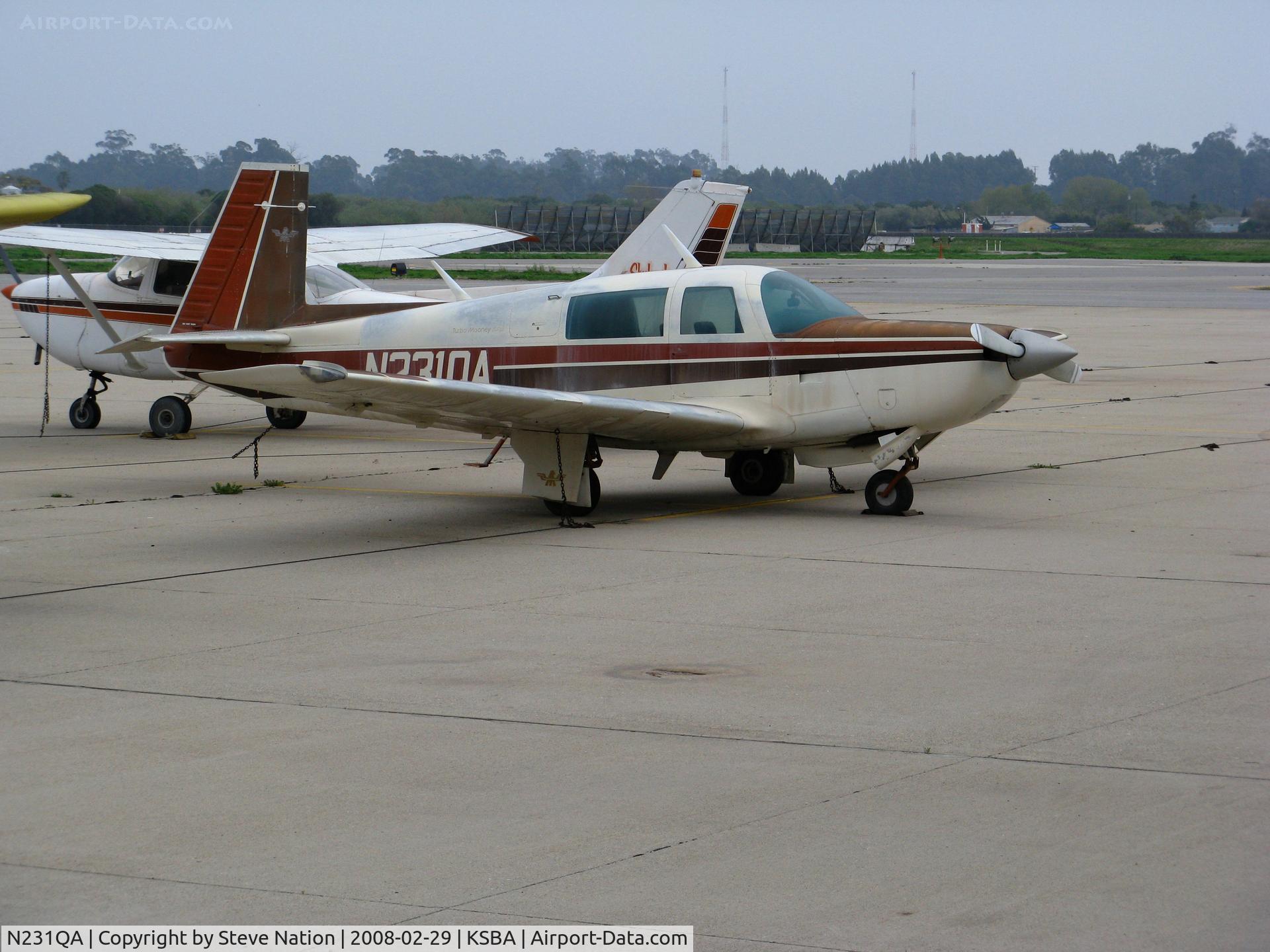 N231QA, 1980 Mooney M20K C/N 25-0352, Locally-based 1980 Mooney M20K @ Santa Barbara Municipal Airport, CA