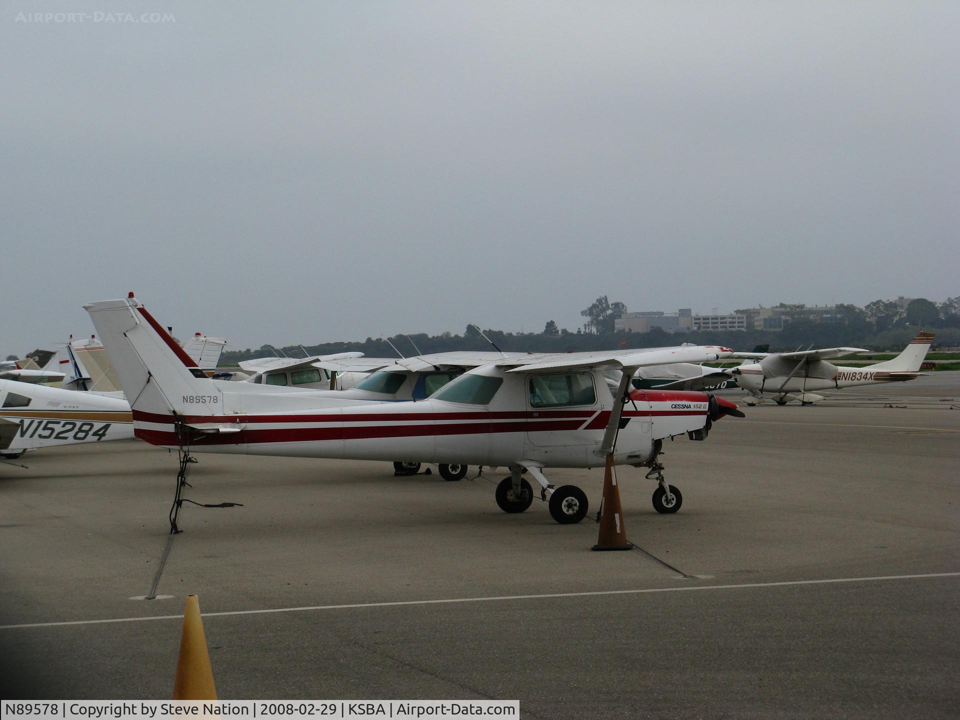 N89578, 1978 Cessna 152 C/N 15282794, Locally-based 1978 Cessna 152 @ Santa Barbara Municipal Airport, CA (USCAR registration cancelled 2009-11-12)