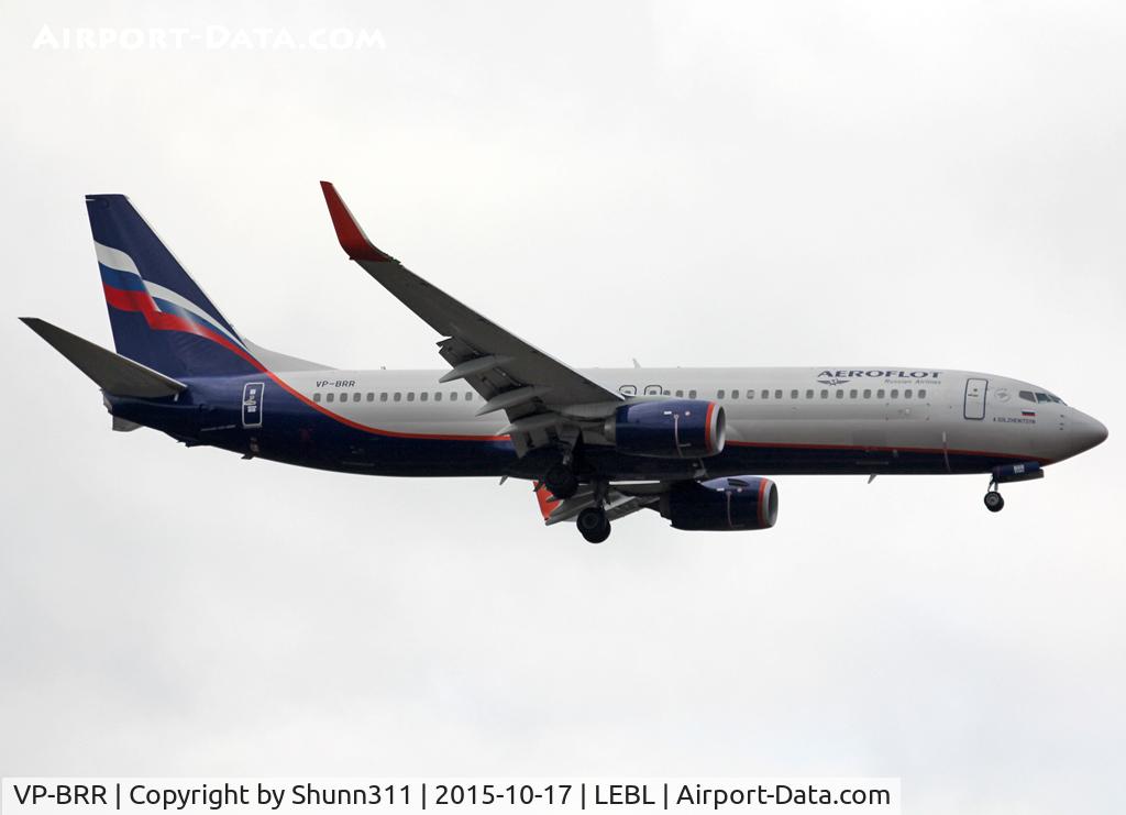 VP-BRR, 2013 Boeing 737-8LJ C/N 41197, Landing rwy 07L