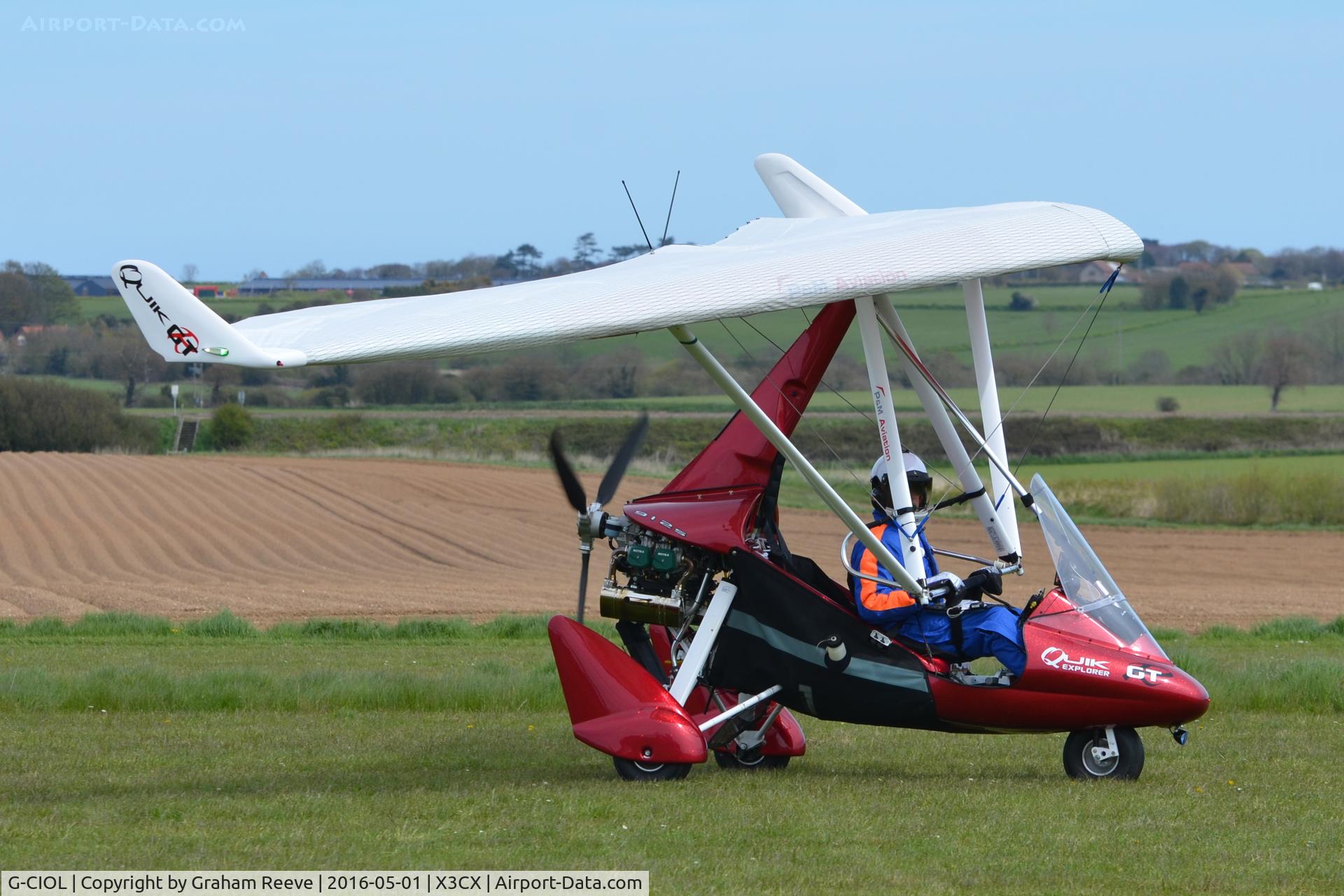 G-CIOL, 2015 P&M Aviation Quik GTR C/N 8719, Just landed at Northrepps.