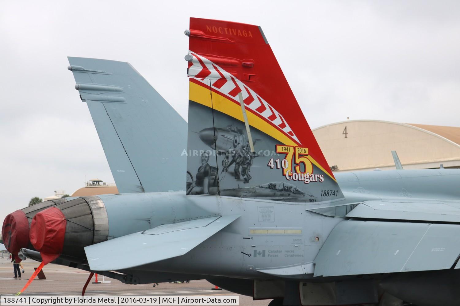 188741, McDonnell Douglas CF-188A Hornet C/N 0296/A241, 410 Cougars 75th anniversary RCAF