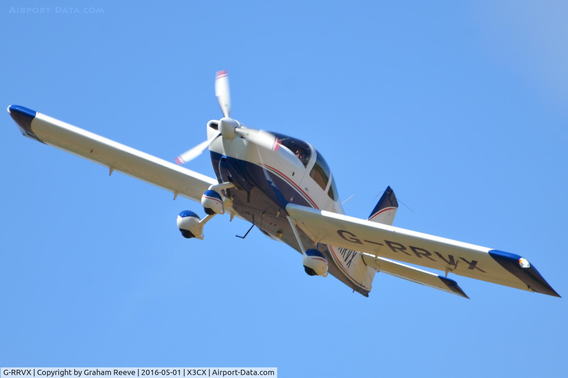 G-RRVX, 2006 Vans RV-10 C/N PFA 339-14601, Departing from Northrepps.