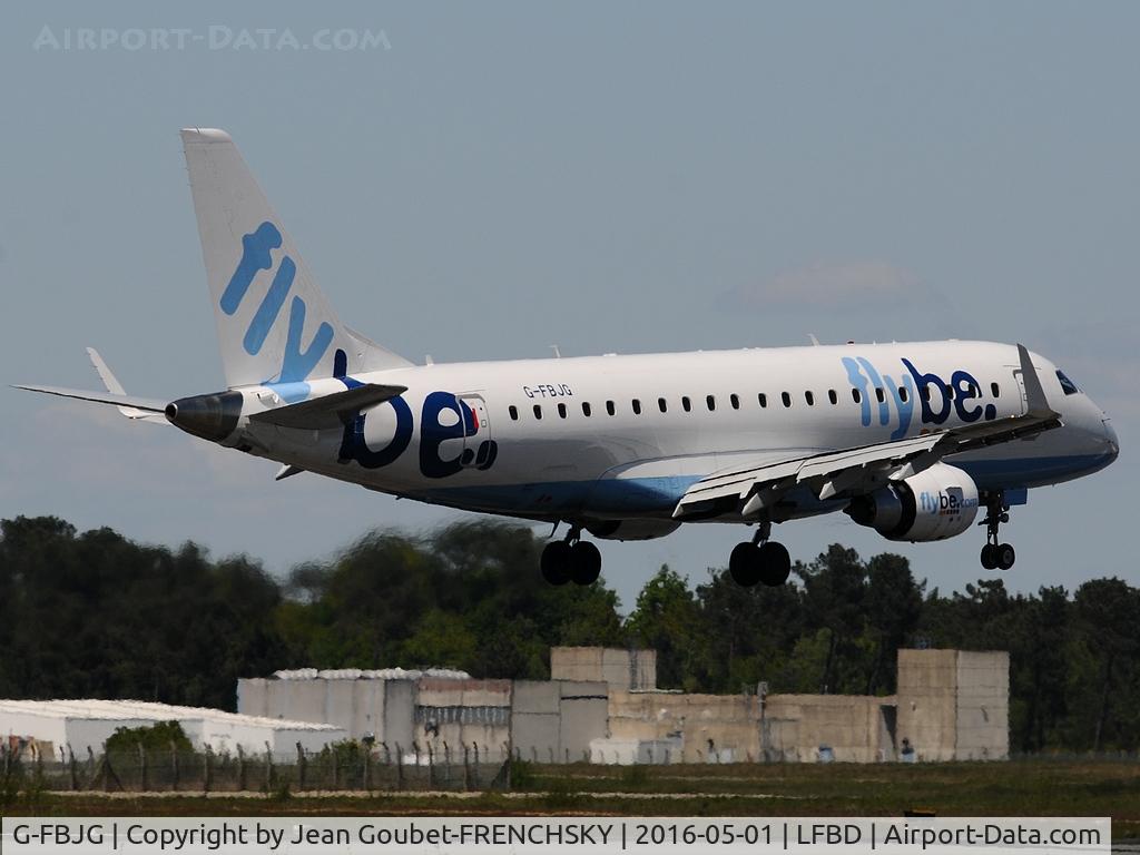 G-FBJG, 2012 Embraer 175STD (ERJ-170-200) C/N 17000344, FlyBe 1844 landing runway 05 from Birmingham (BHX)