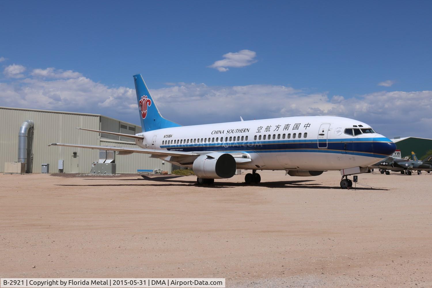 B-2921, 1993 Boeing 737-3Q8 C/N 27286, China Southern 737-300