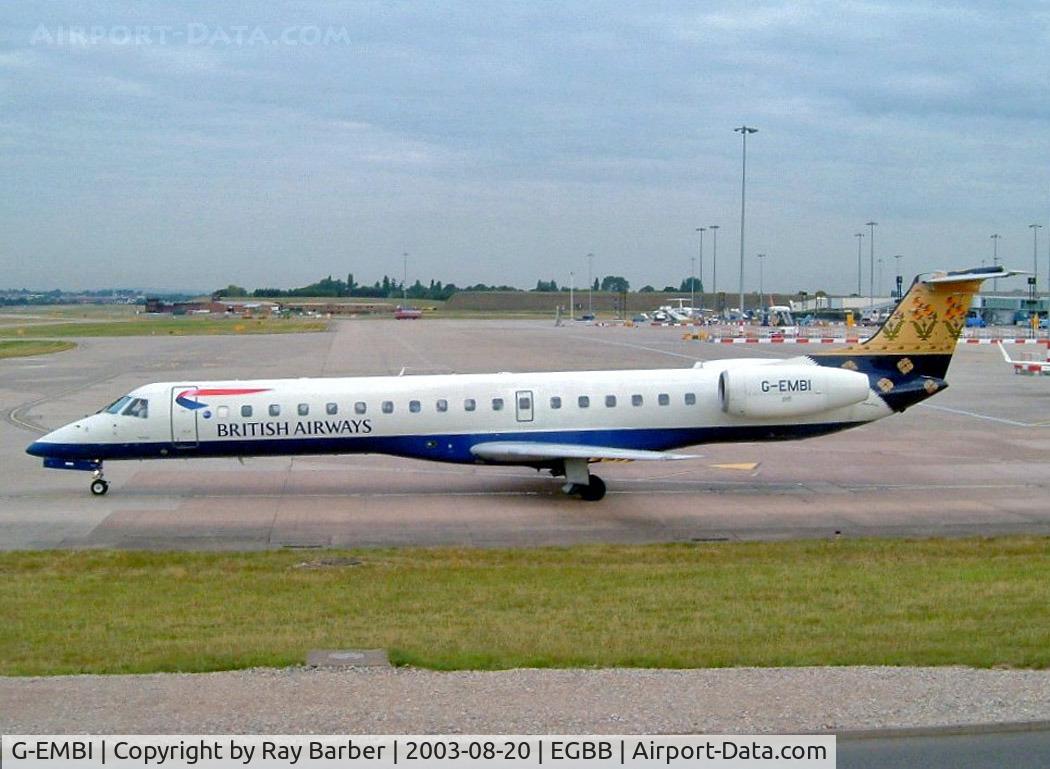 G-EMBI, 1999 Embraer EMB-145EU (ERJ-145EU) C/N 145126, Embraer ERJ-145EU [145126] (British Airways CitiExpress) Birmingham Int'l~G 20/08/2003