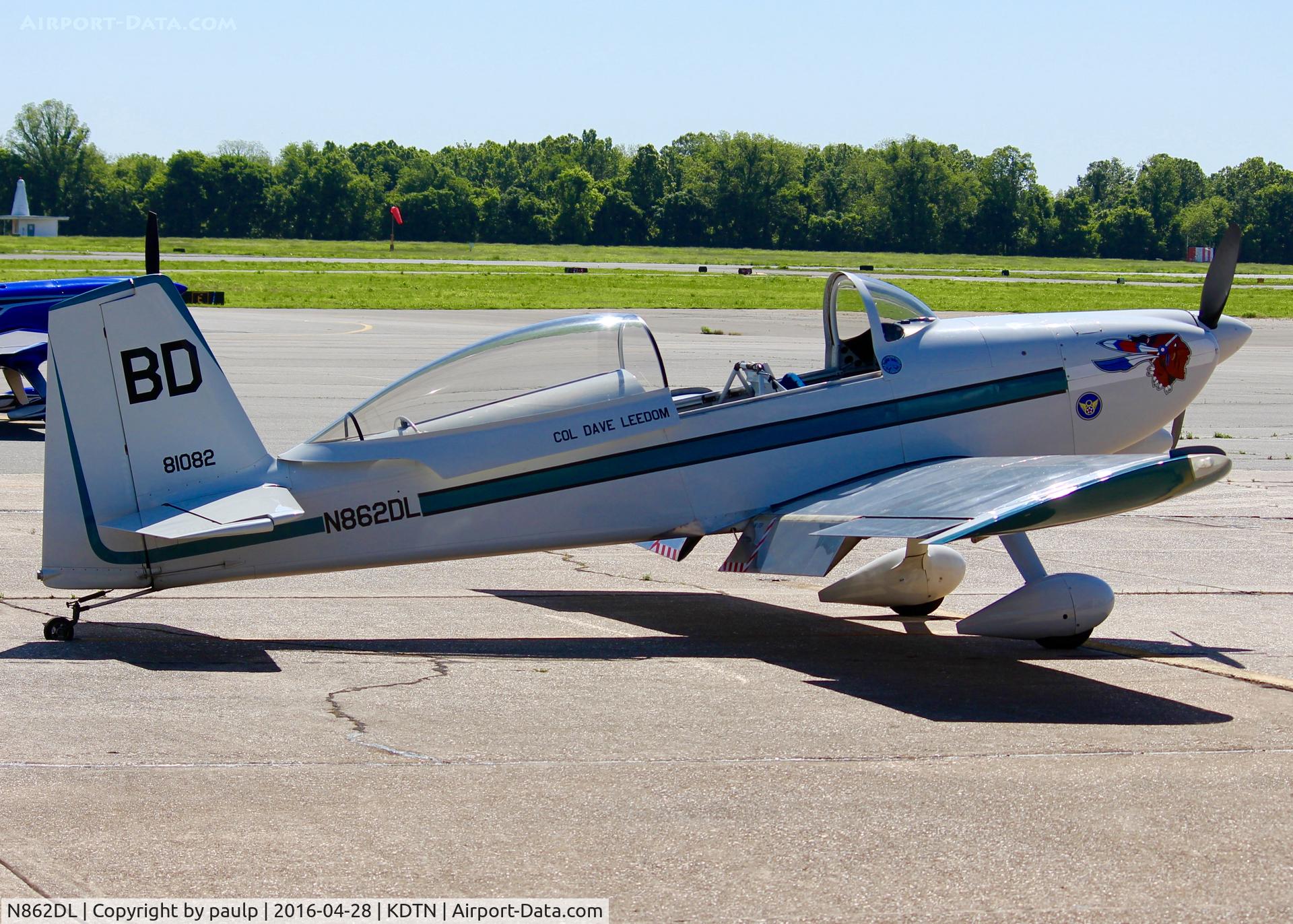 N862DL, 2001 Vans RV-8 C/N 81082, At Downtown Shreveport.