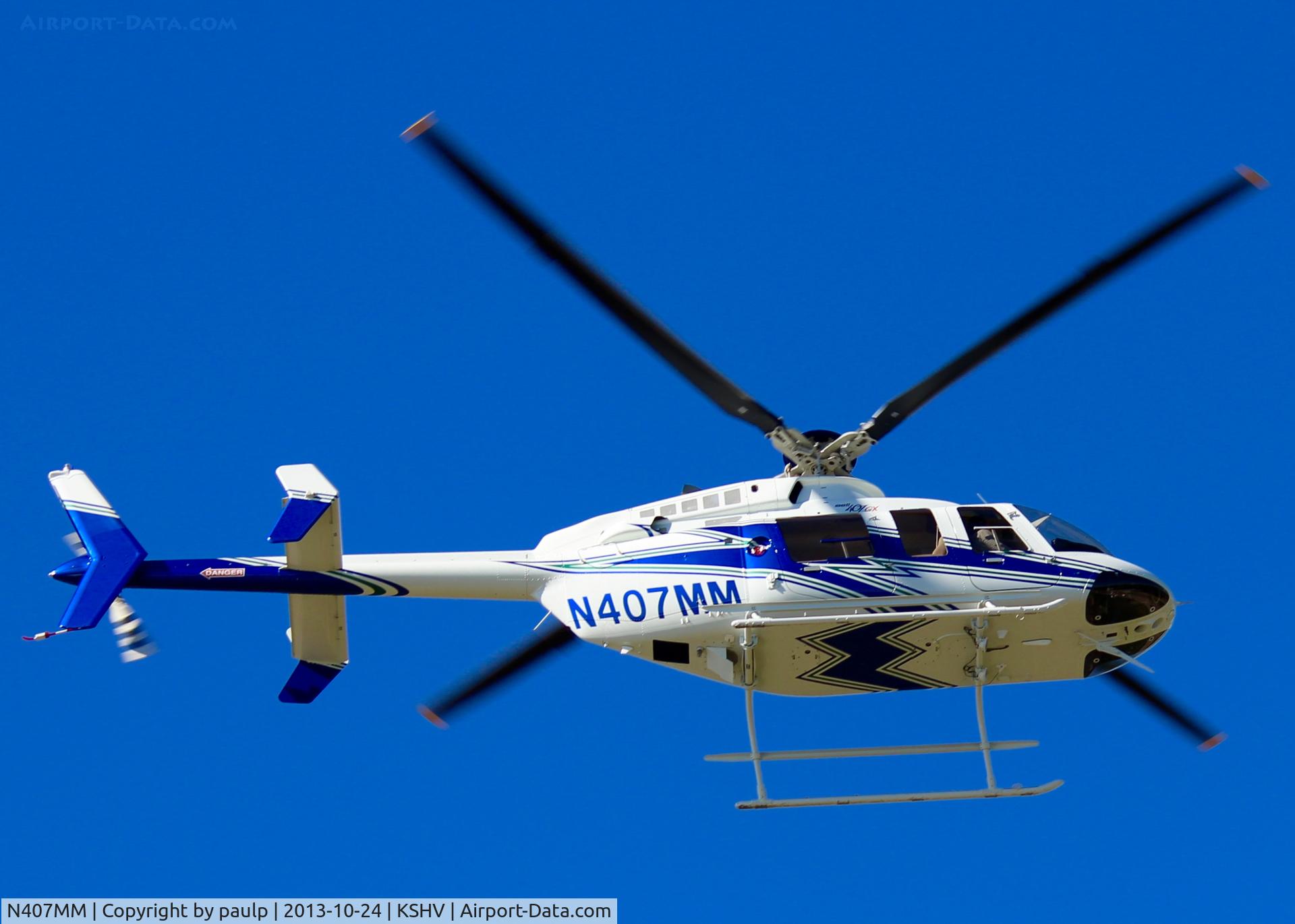N407MM, 2012 Bell 407 C/N 54324, At Shreveport Regional.