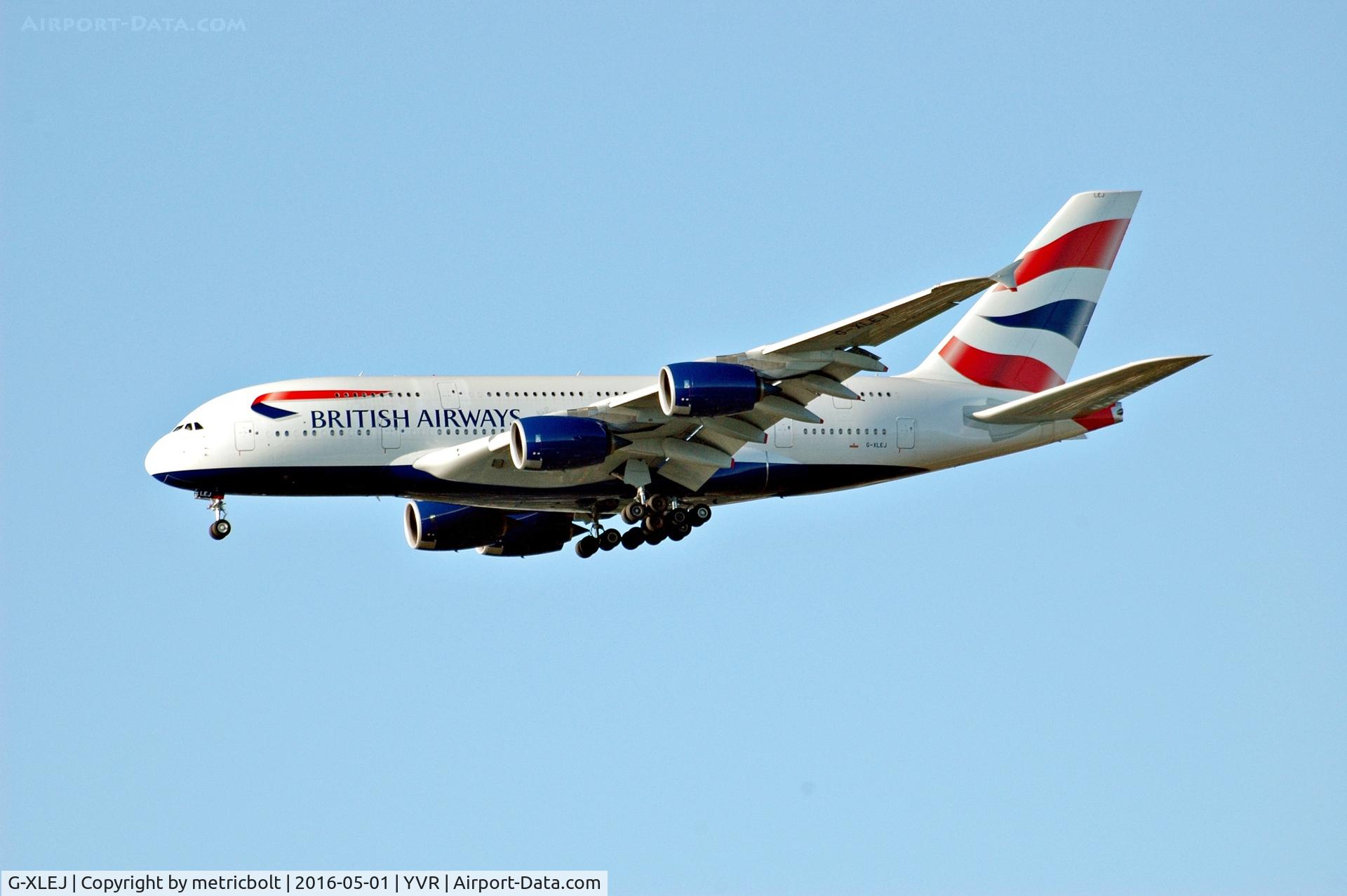 G-XLEJ, 2015 Airbus A380-841 C/N 192, British Airways starts the first A380 scheduled service to YVR.