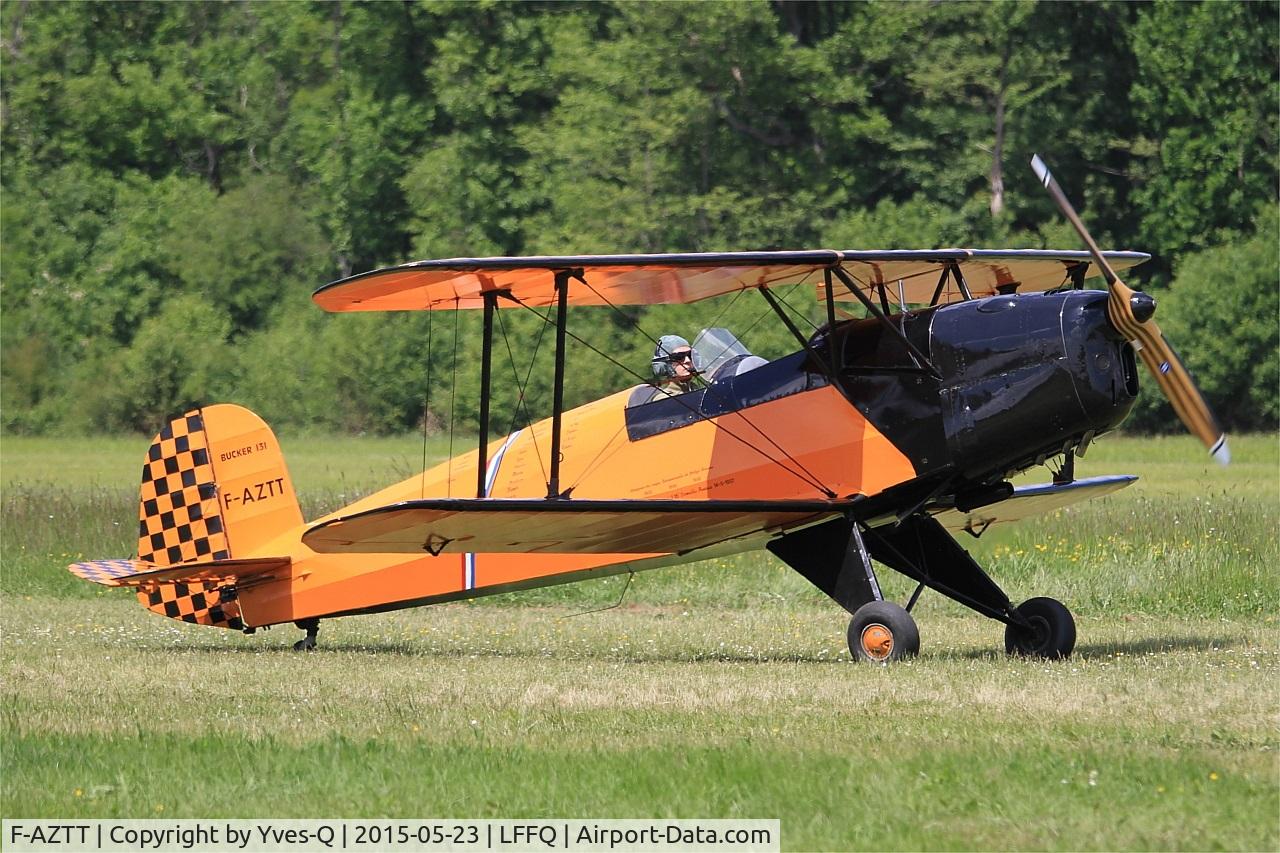 F-AZTT, CASA 1-131E Jungmann C/N 2241, CASA 1-131E Jungmann, Taxiing to parking area, La Ferté-Alais airfield (LFFQ) Air show 2015