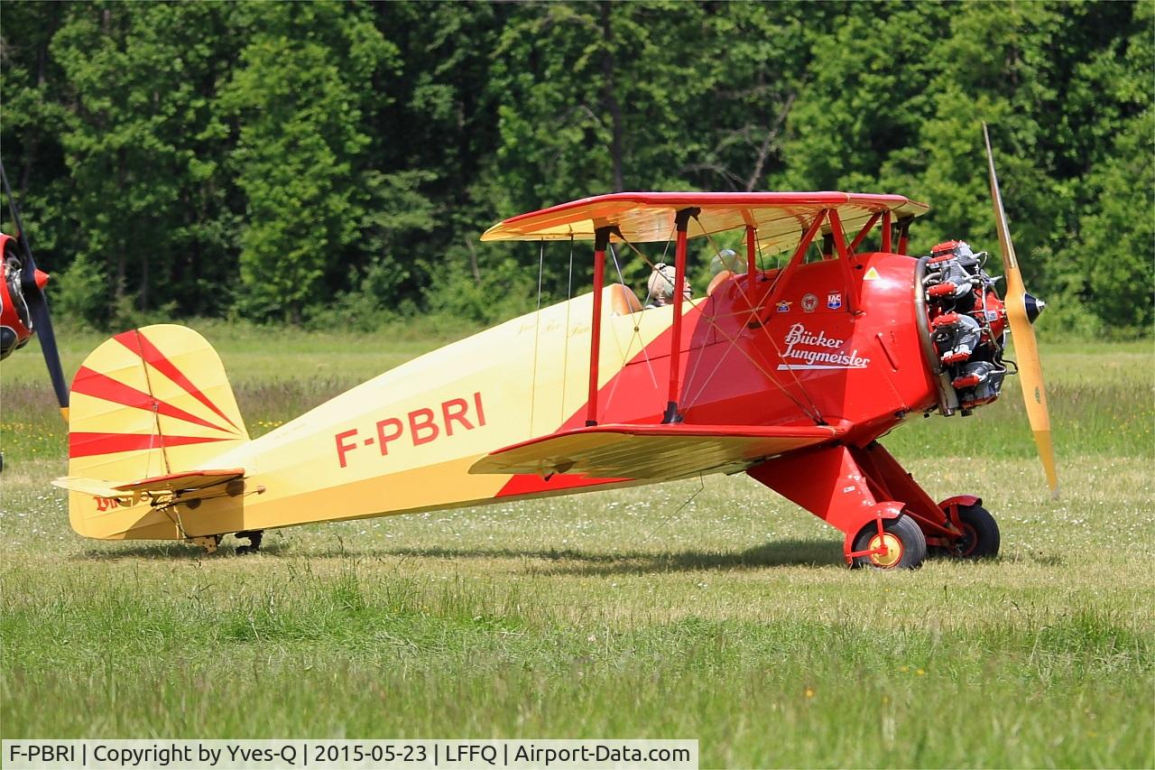 F-PBRI, 1937 Bucker Bu-133D-1 Jungmeister C/N 2008, Bucker Bu-133D-1 Jungmeister, Taxiing to parking area, La Ferté-Alais airfield (LFFQ) Air show 2015