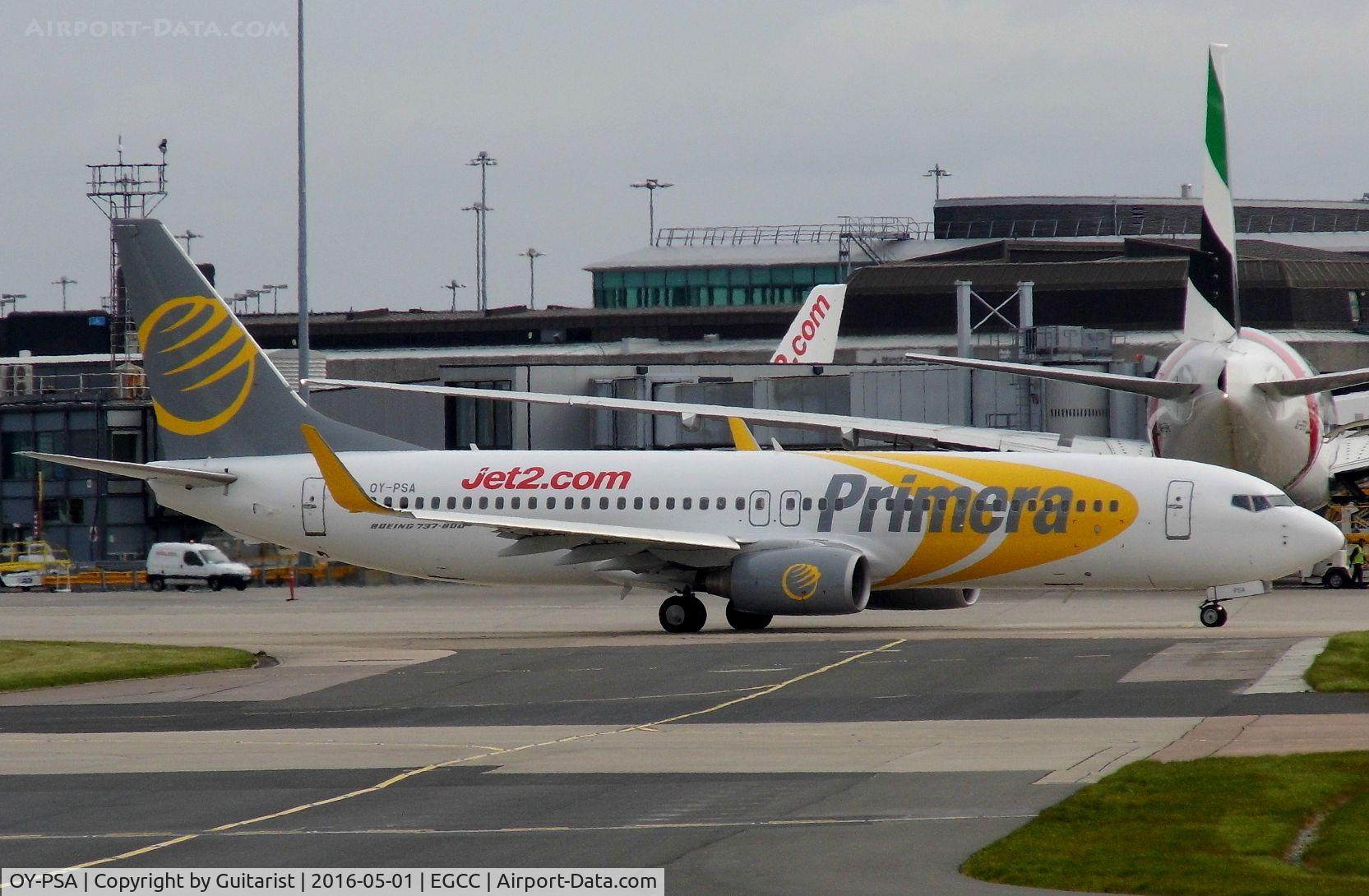 OY-PSA, 2007 Boeing 737-8Q8 C/N 30688, At Manchester