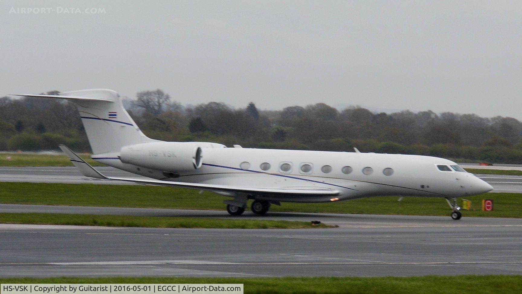 HS-VSK, 2013 Gulfstream Aerospace G650 (G-VI) C/N 6023, At Manchester