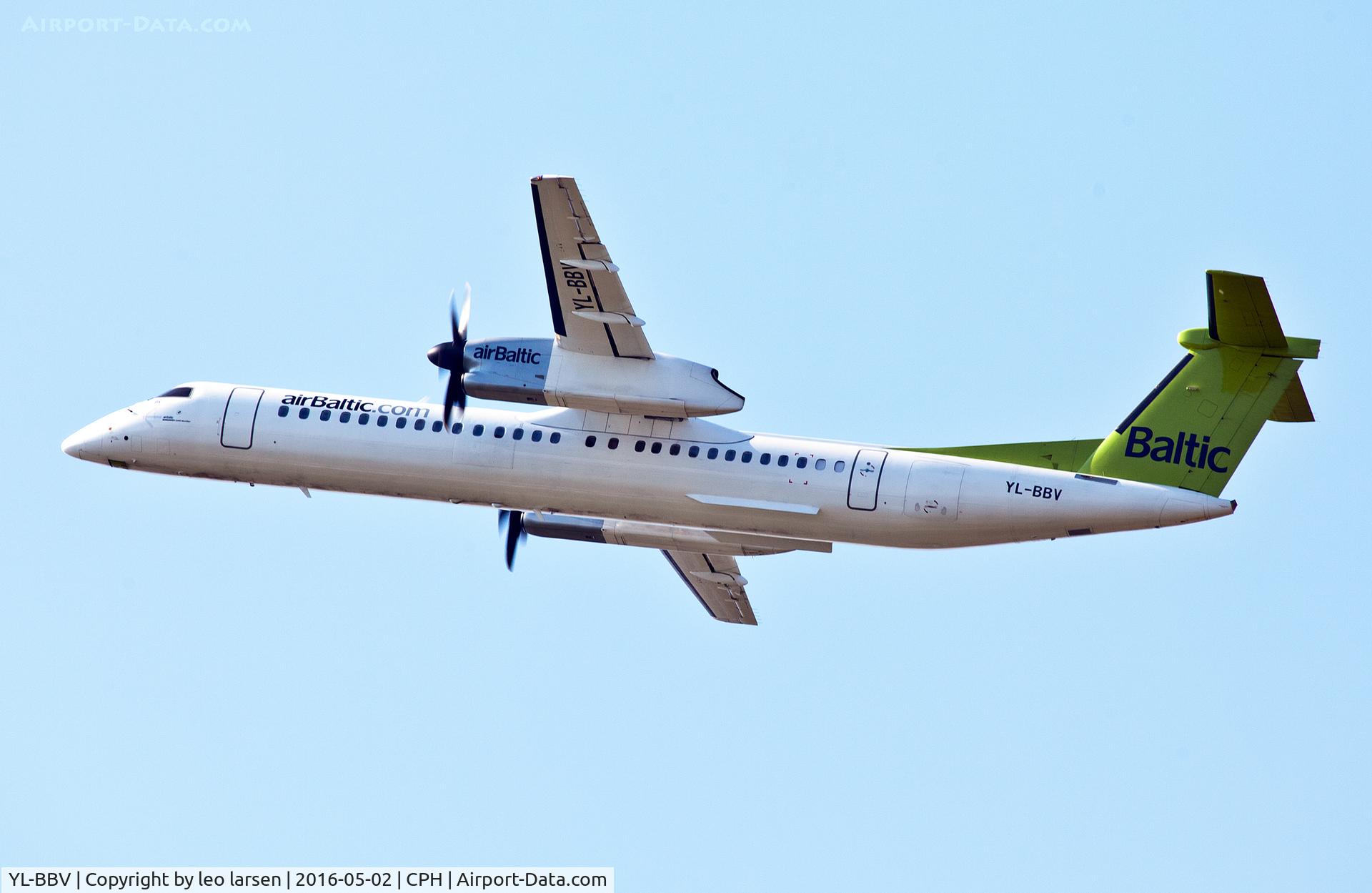 YL-BBV, 2013 De Havilland Canada DHC-8-402Q Dash 8 C/N 4444, Copenhagen 2.5.16 T/O R-22R