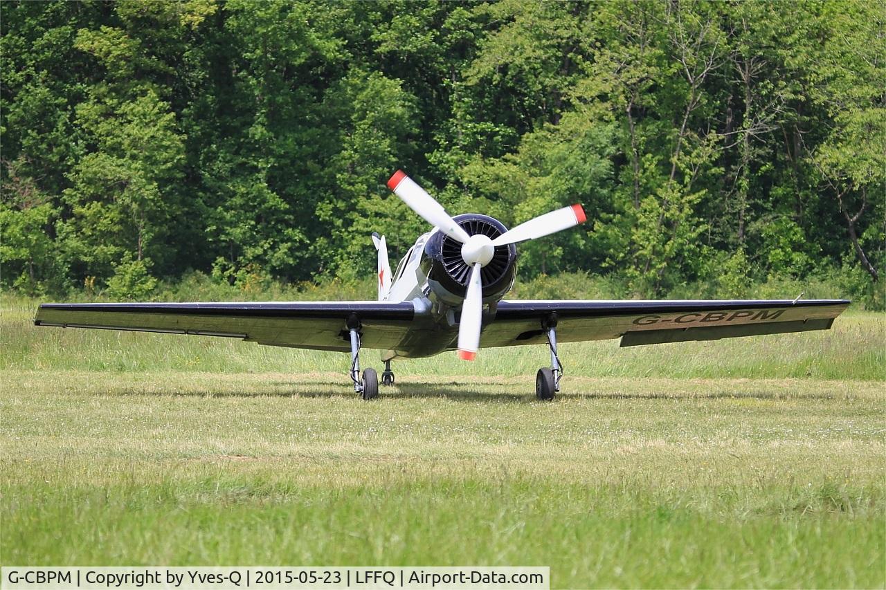 G-CBPM, 1981 Yakovlev Yak-50 C/N 812101, Yakovlev YAK-50, Taxiing to parking area, La Ferté-Alais airfield (LFFQ) Airshow 2015