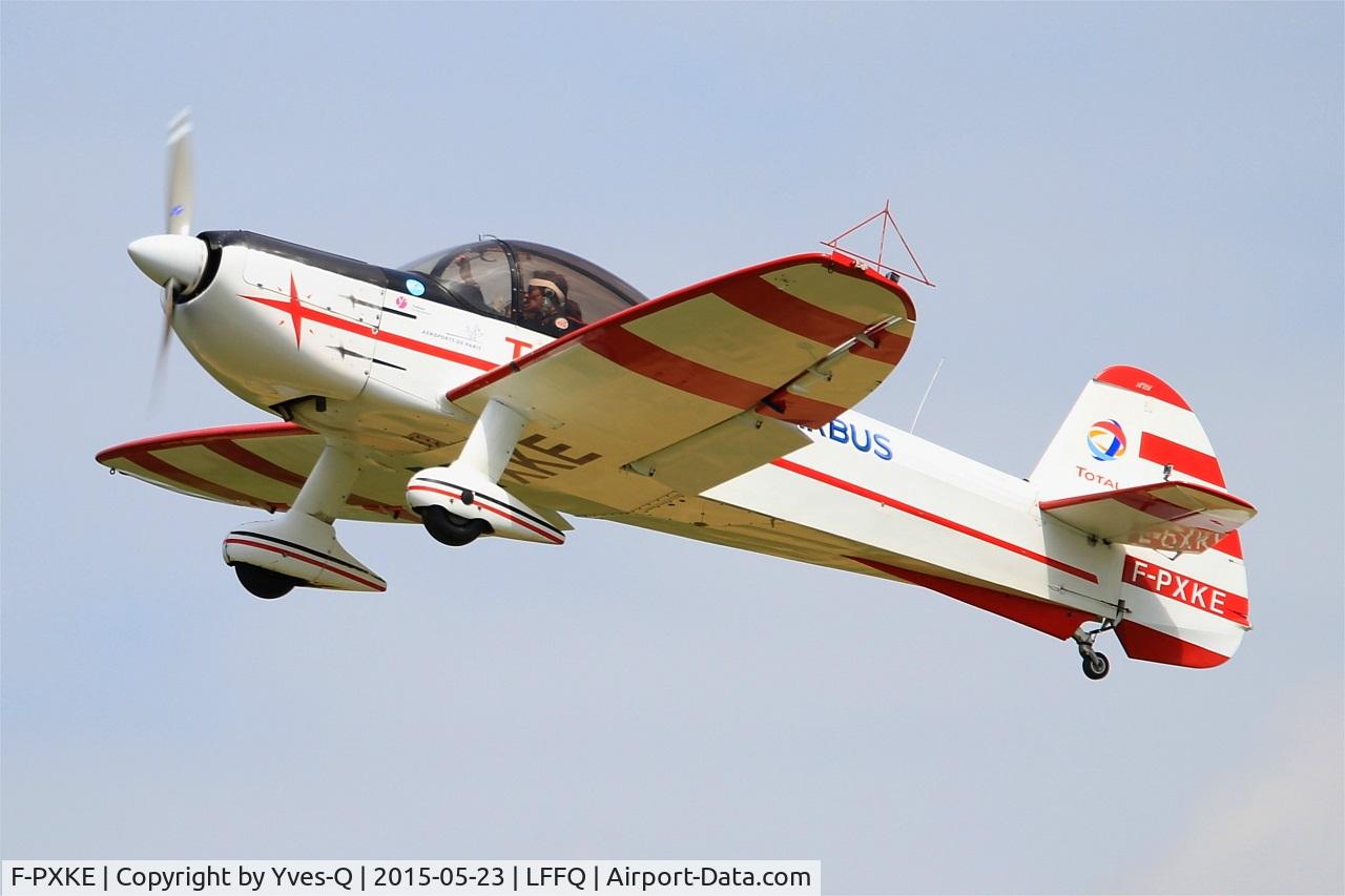 F-PXKE, Mudry CAP-10B C/N A1, Mudry CAP-10B, Take off, La Ferté-Alais airfield (LFFQ) Airshow 2015