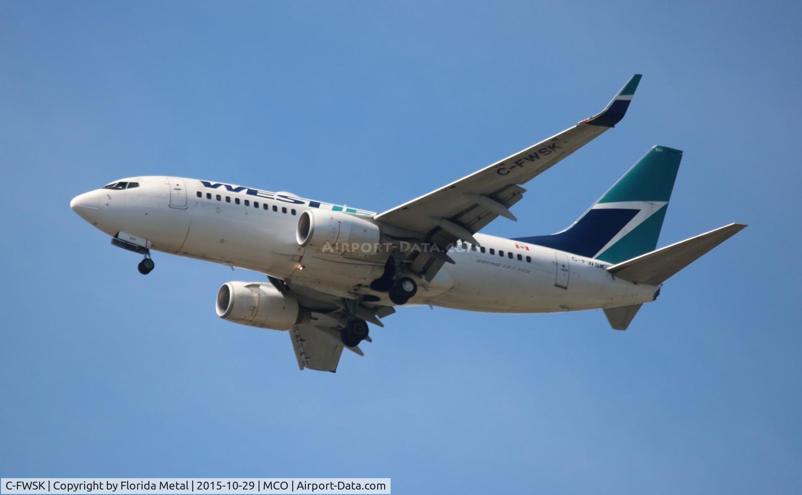 C-FWSK, 2008 Boeing 737-7CT C/N 36420, Westjet