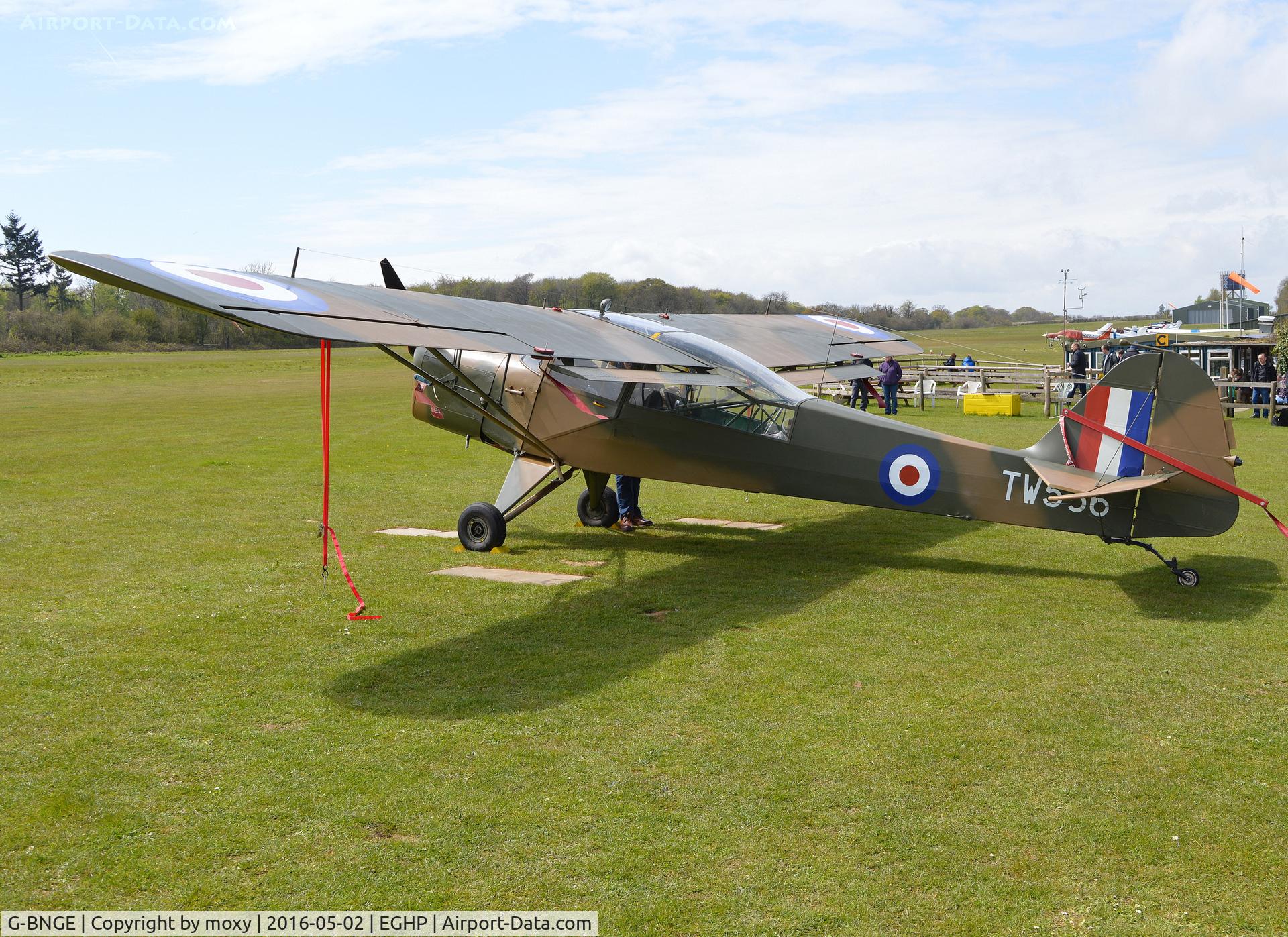 G-BNGE, 1946 Auster AOP.6 C/N 1925, Auster AOP.6 at Popham. Ex TW536