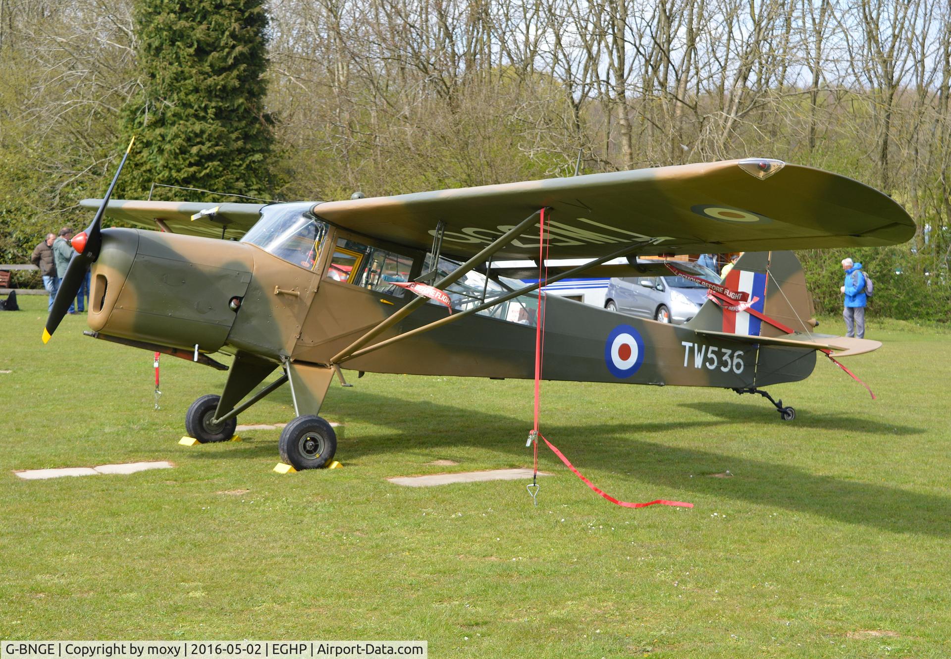 G-BNGE, 1946 Auster AOP.6 C/N 1925, Auster AOP.6 at Popham. Ex TW536