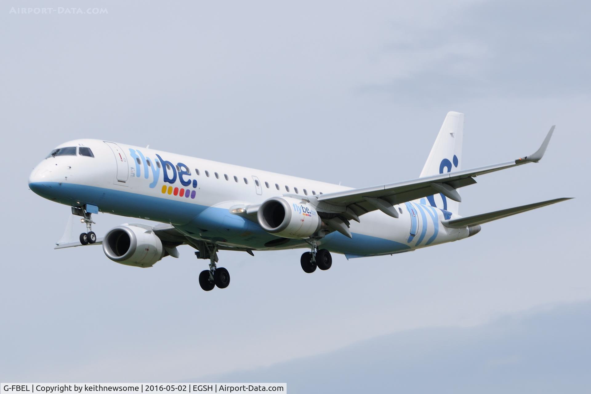 G-FBEL, 2008 Embraer 195LR (ERJ-190-200LR) C/N 19000184, Arriving from Malaga.