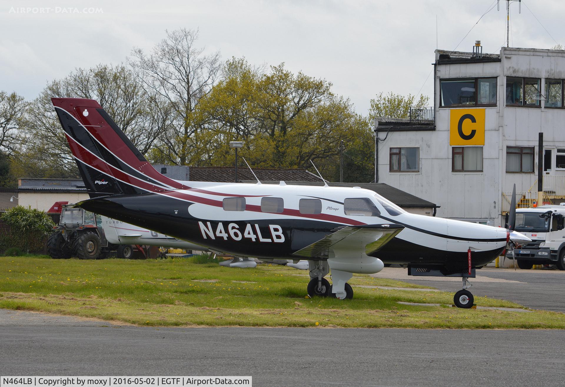 N464LB, 1993 Piper PA-46-350P Malibu Mirage C/N 4622139, Piper Malibu Mirage in new paintwork at Fairoaks. Ex N9220G