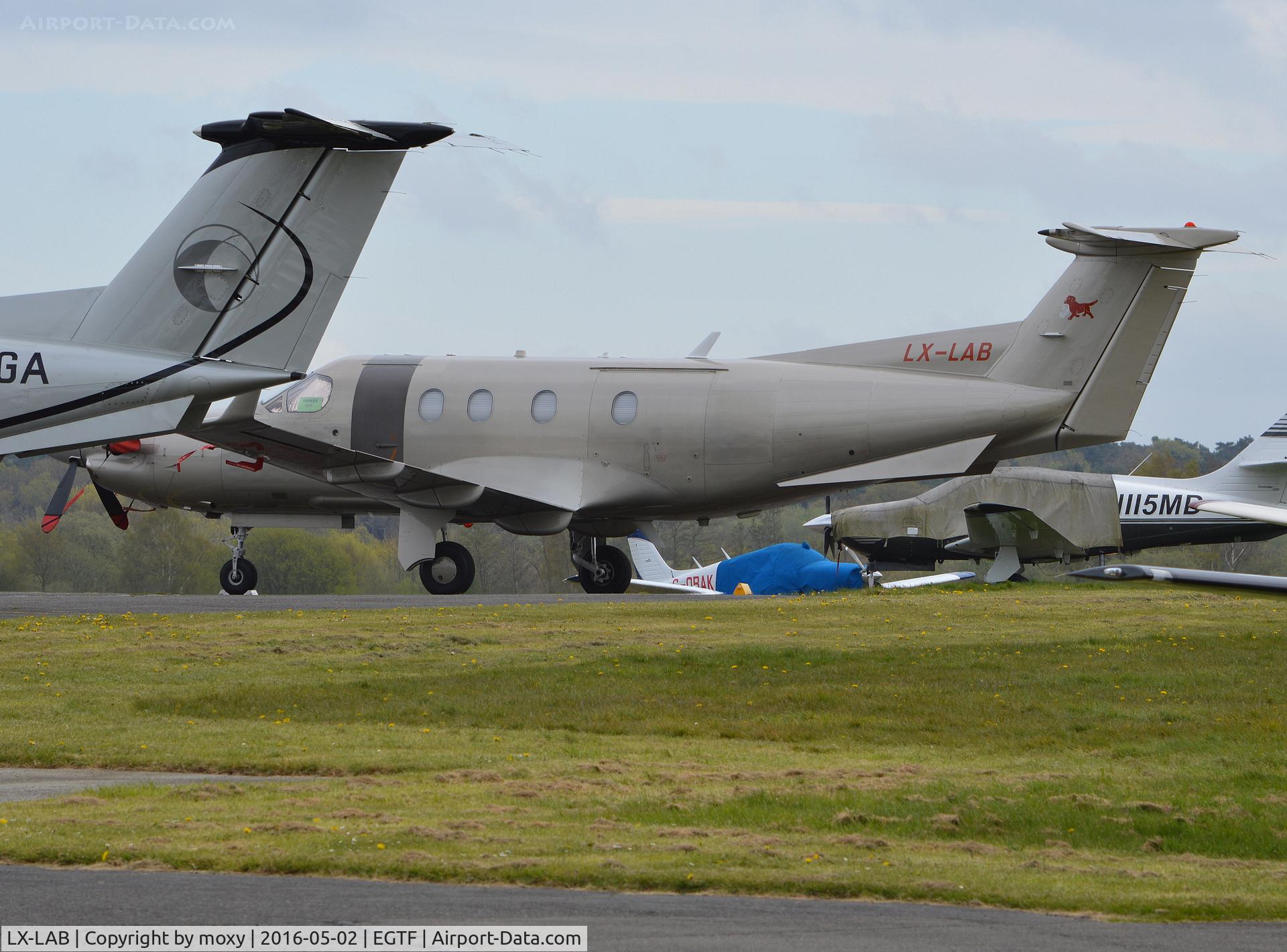 LX-LAB, 2003 Pilatus PC-12/45 C/N 531, Pilatus PC-12/45 at Fairoaks.