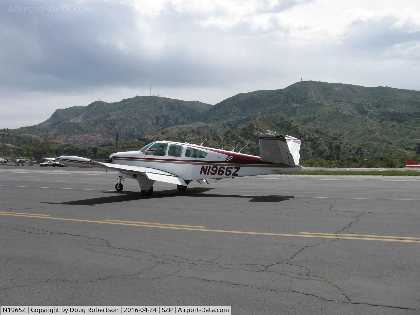 N1965Z, 1965 Beech S35 Bonanza C/N D-7805, 1965 Beech S35 BONANZA, Continental IO-520-B 285 Hp, taxi back