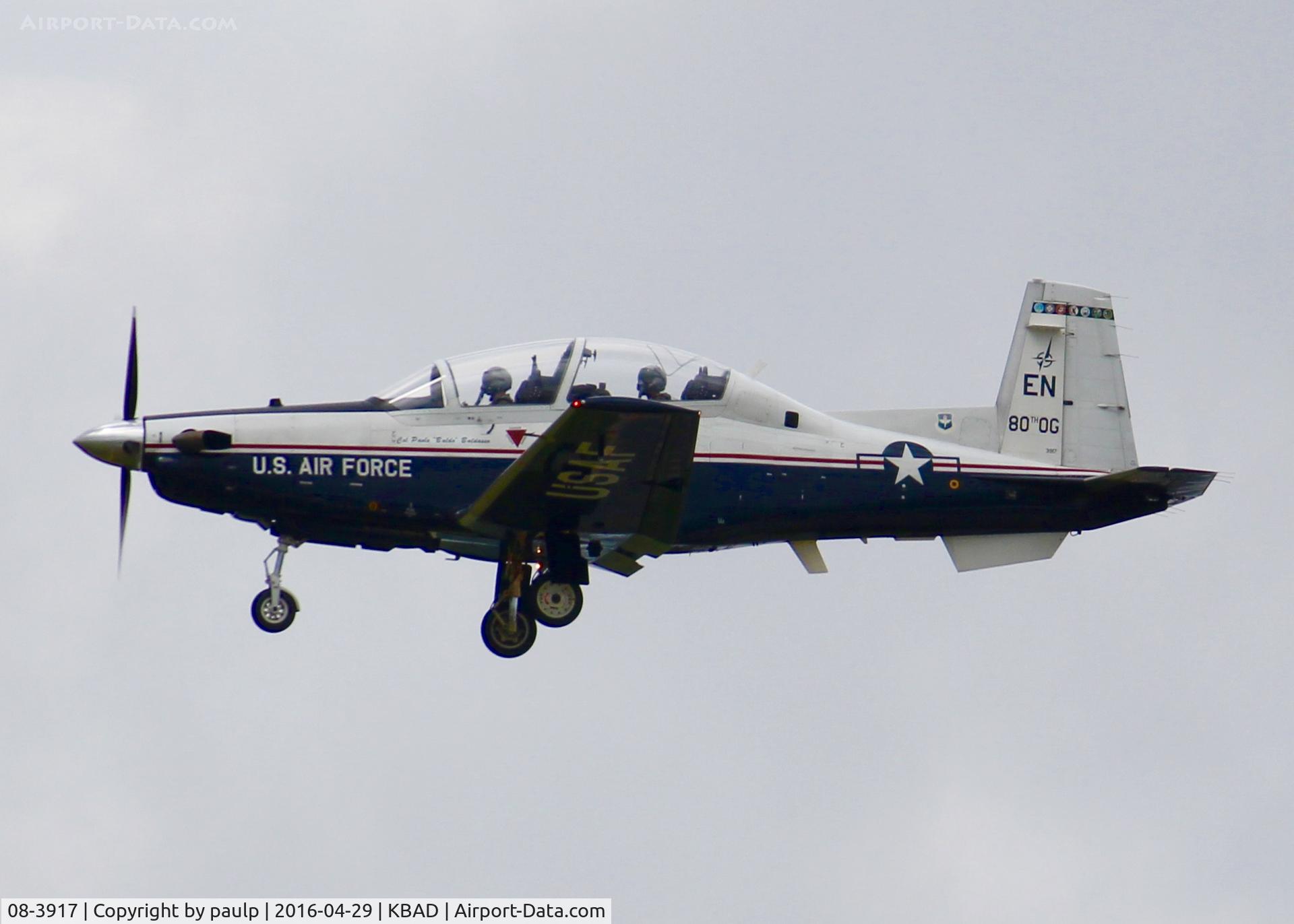 08-3917, 2008 Raytheon T-6A Texan II C/N PT-476, At Barksdale Air Force Base.