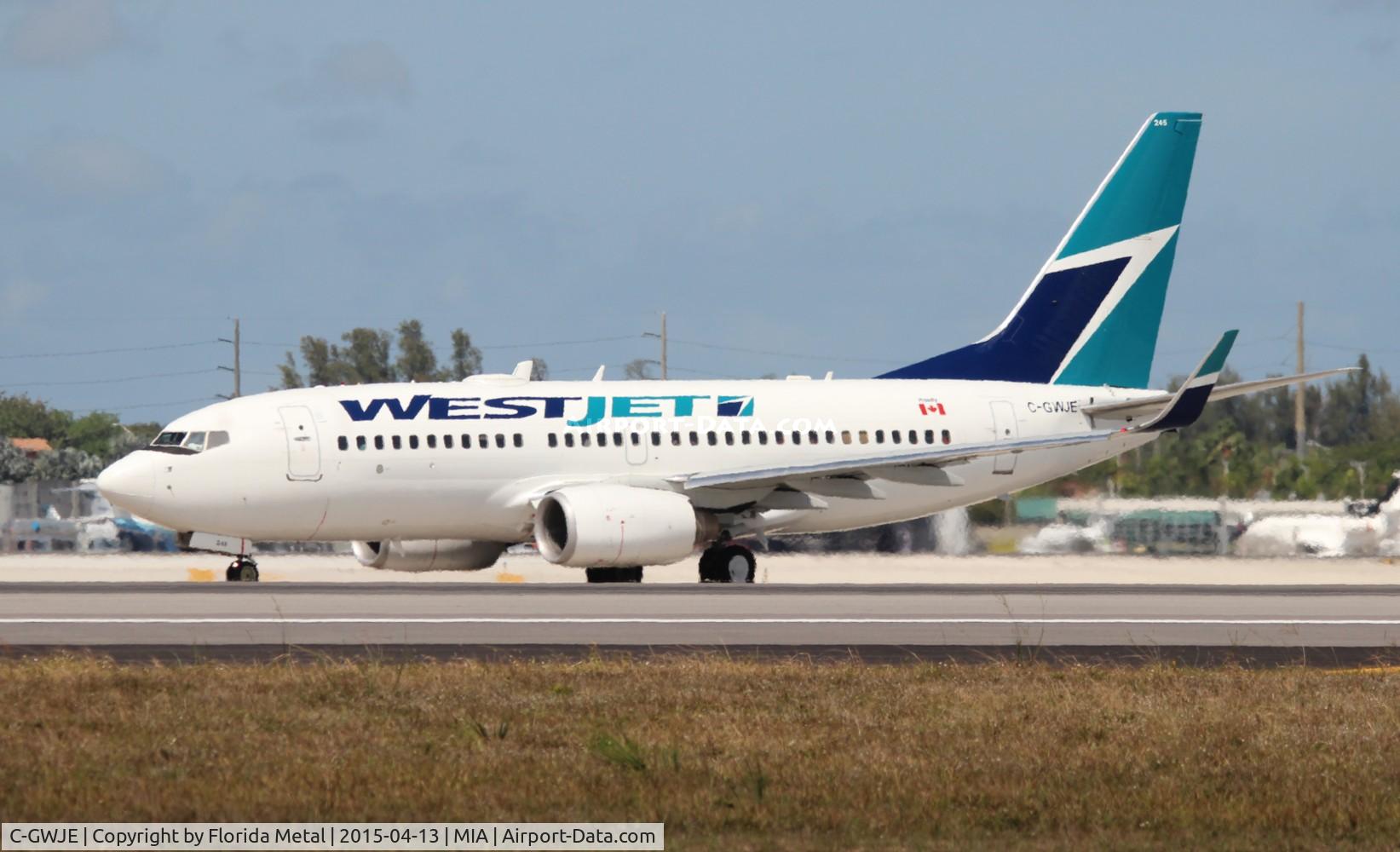 C-GWJE, 2007 Boeing 737-7CT C/N 35078, Westjet