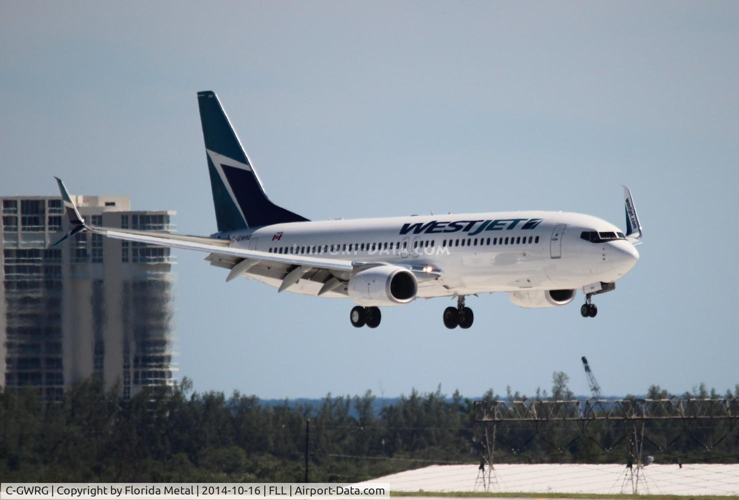 C-GWRG, 2012 Boeing 737-8CT C/N 39071, Westjet