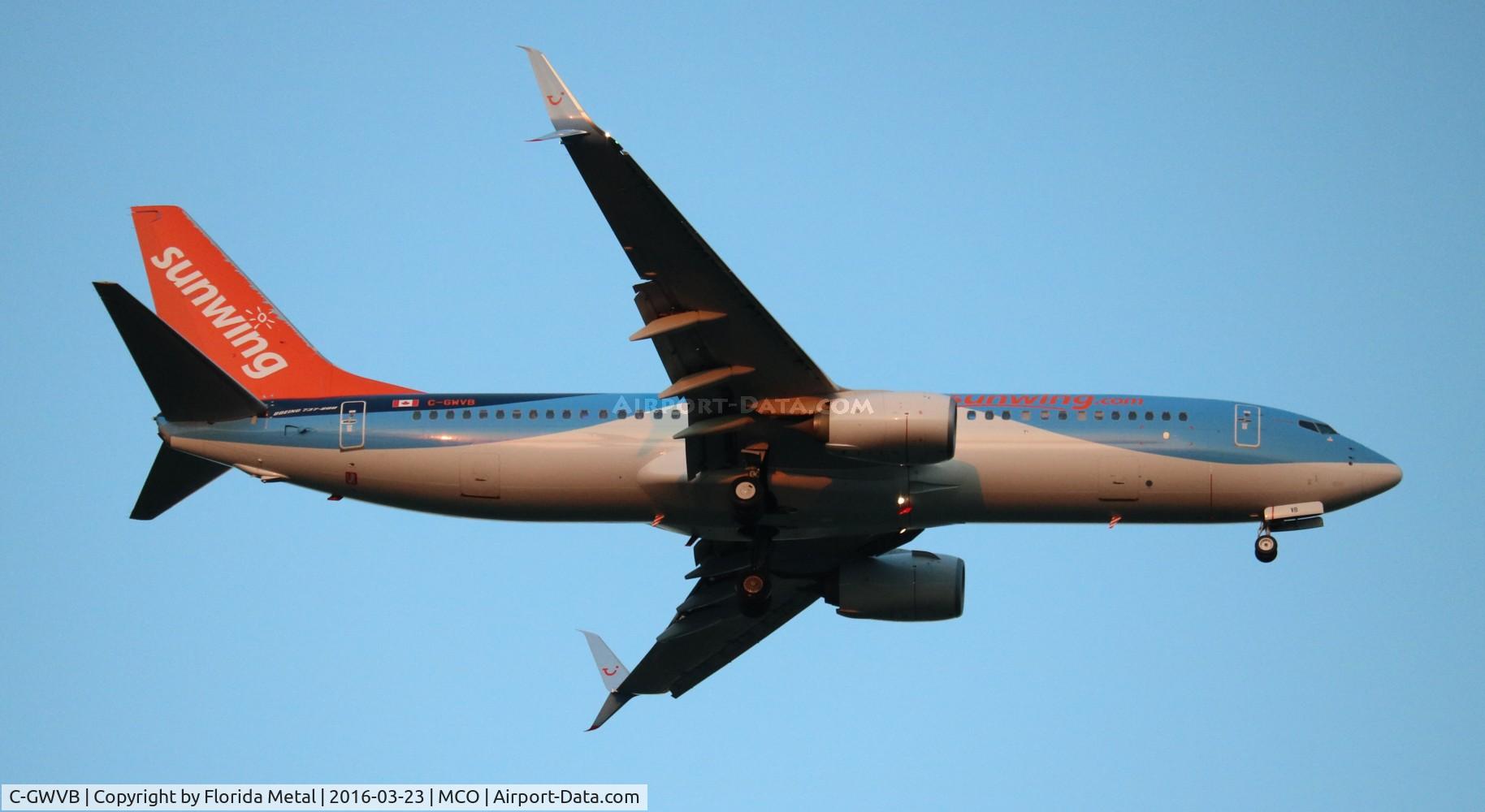 C-GWVB, 2012 Boeing 737-8K5 C/N 37242, Sunwing