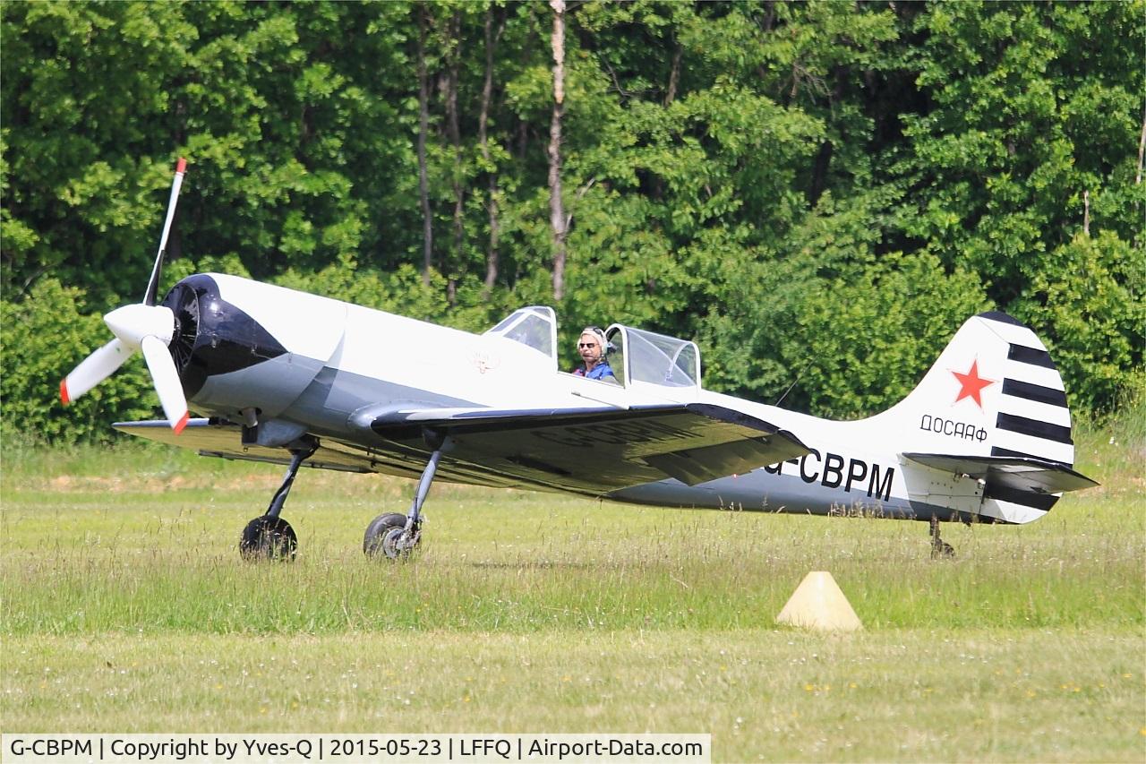 G-CBPM, 1981 Yakovlev Yak-50 C/N 812101, Yakovlev YAK-50, Landing rwy 28, La Ferté-Alais airfield (LFFQ) Airshow 2015