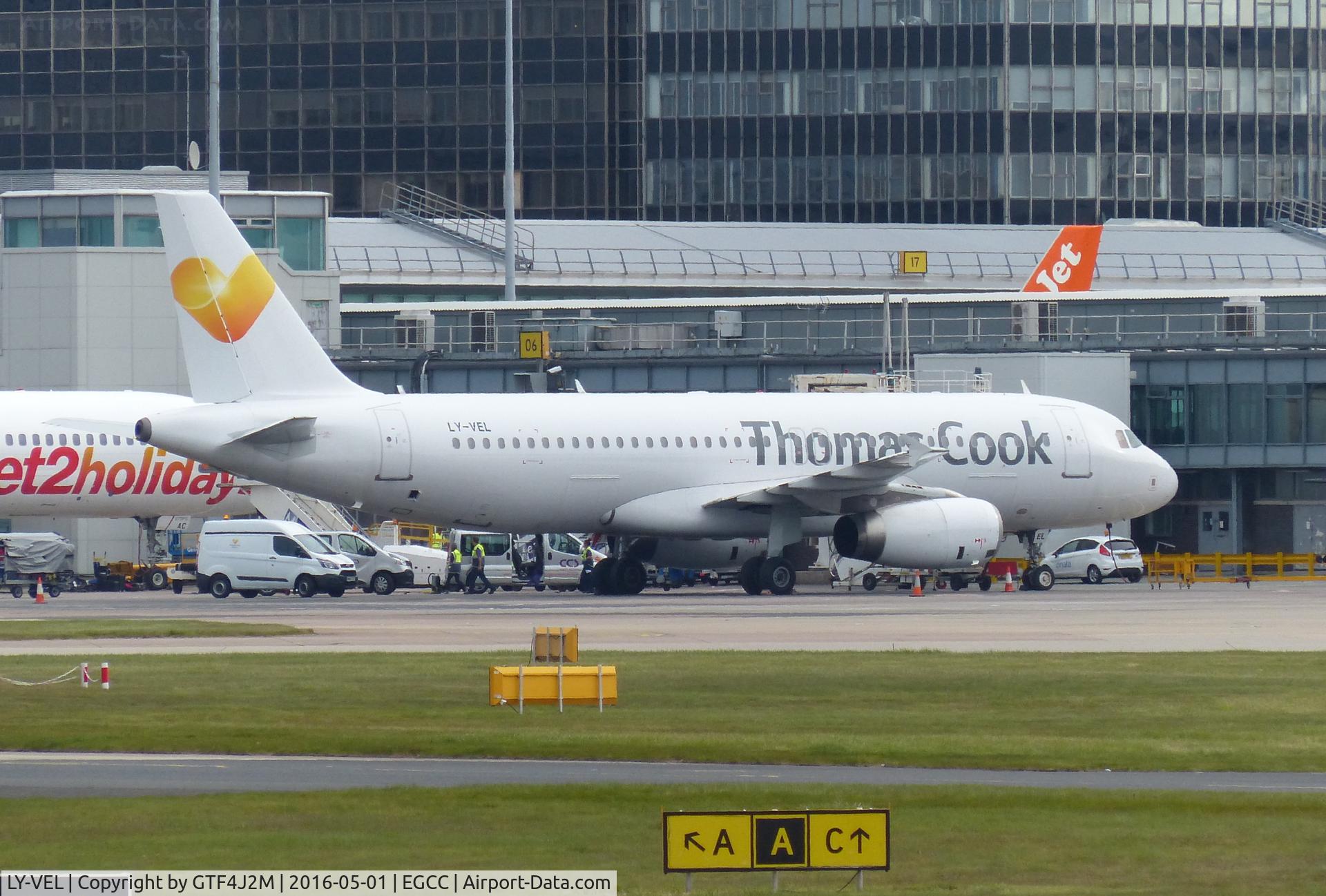 LY-VEL, 2003 Airbus A320-232 C/N 1998, LY-VEL operated Thomas Cook AL at Manchester 1.5.16