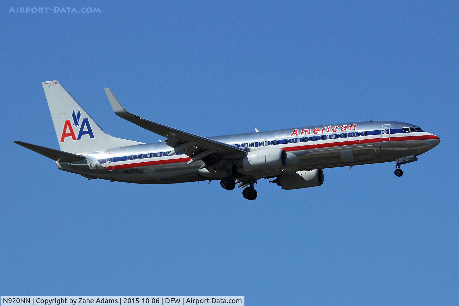 N920NN, 2013 Boeing 737-823 C/N 31165, Landing at DFW Airport