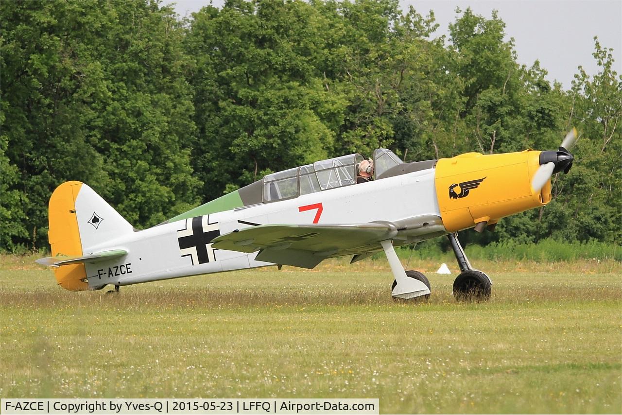 F-AZCE, Pilatus P2-06 C/N 72, Pilatus P2-06, Taxiing to parking area, La Ferté-Alais airfield (LFFQ) Airshow 2015