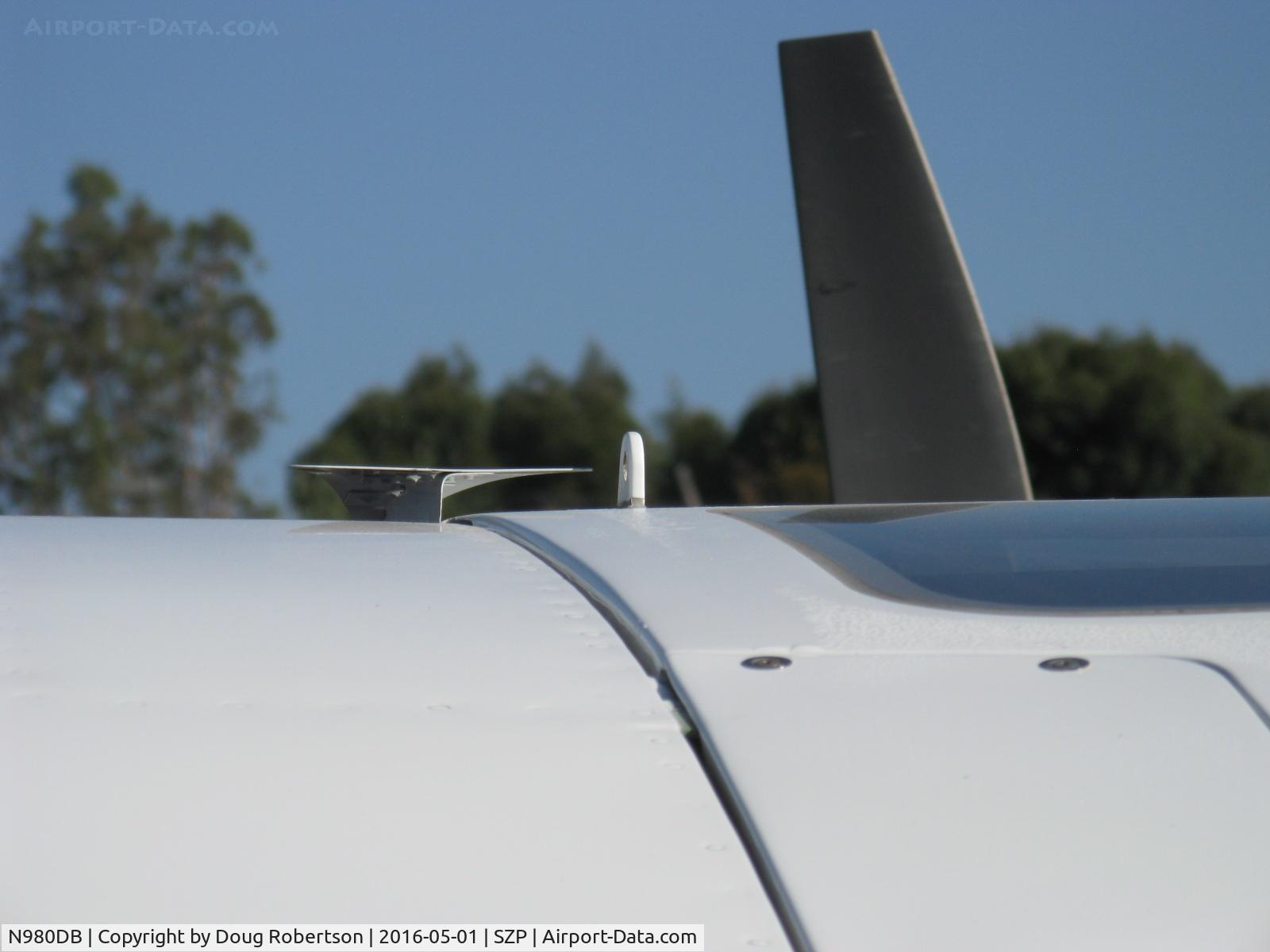 N980DB, Glasair GS-2 Sportsman C/N 7331, 2010 Bush GLASAIR GS-2 SPORTSMAN, on each wing- Delta vortex generator closeup, Experimental class