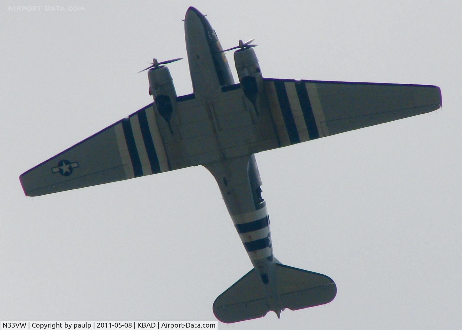 N33VW, 1943 Douglas DC3C-S1C3G (C-47A) C/N 20401, At Barksdale Air Force Base.
