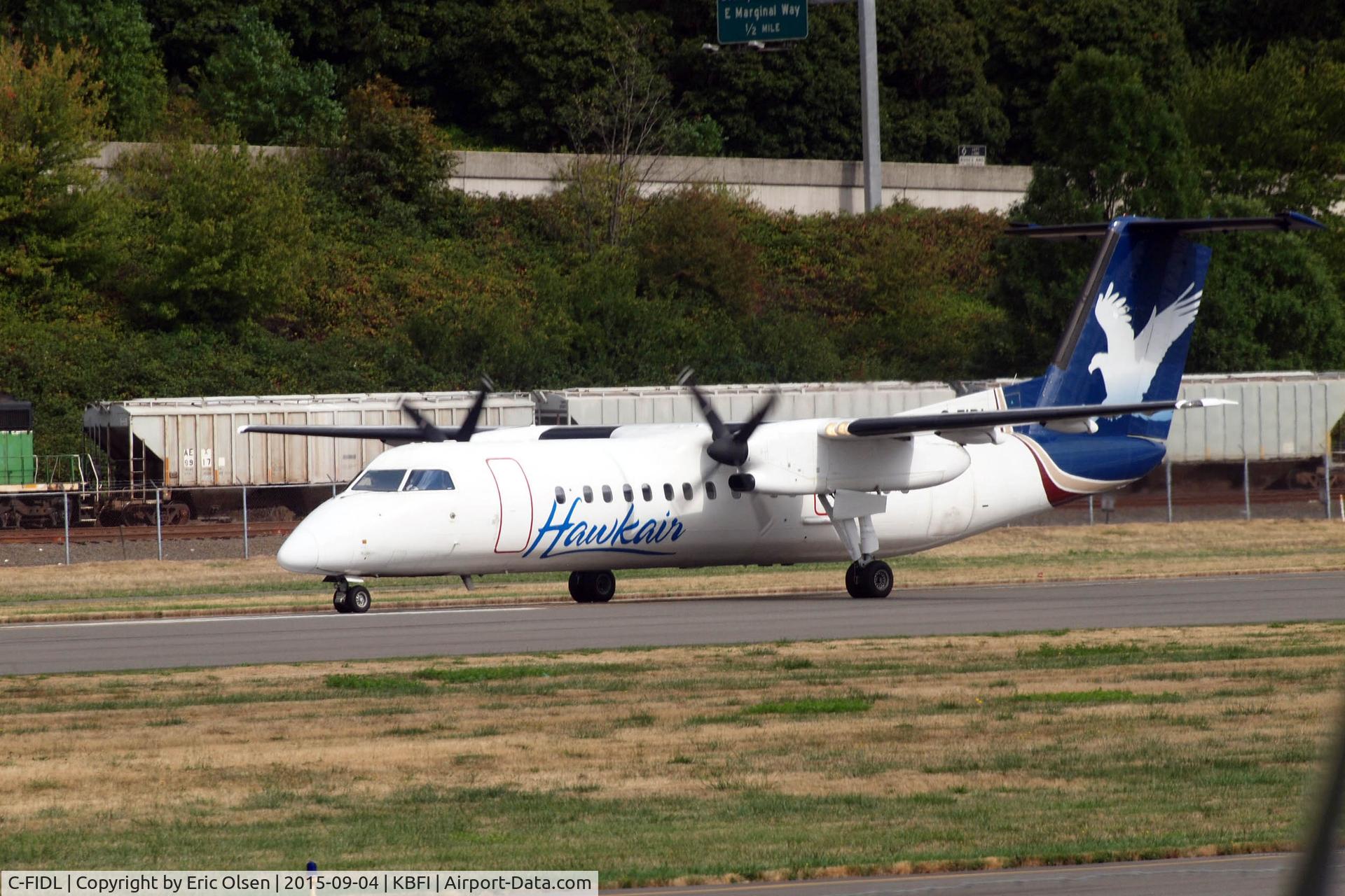 C-FIDL, 1991 De Havilland Canada DHC-8-311A Dash 8 C/N 305, DHC-8 getting ready to take off from Boeing Field.